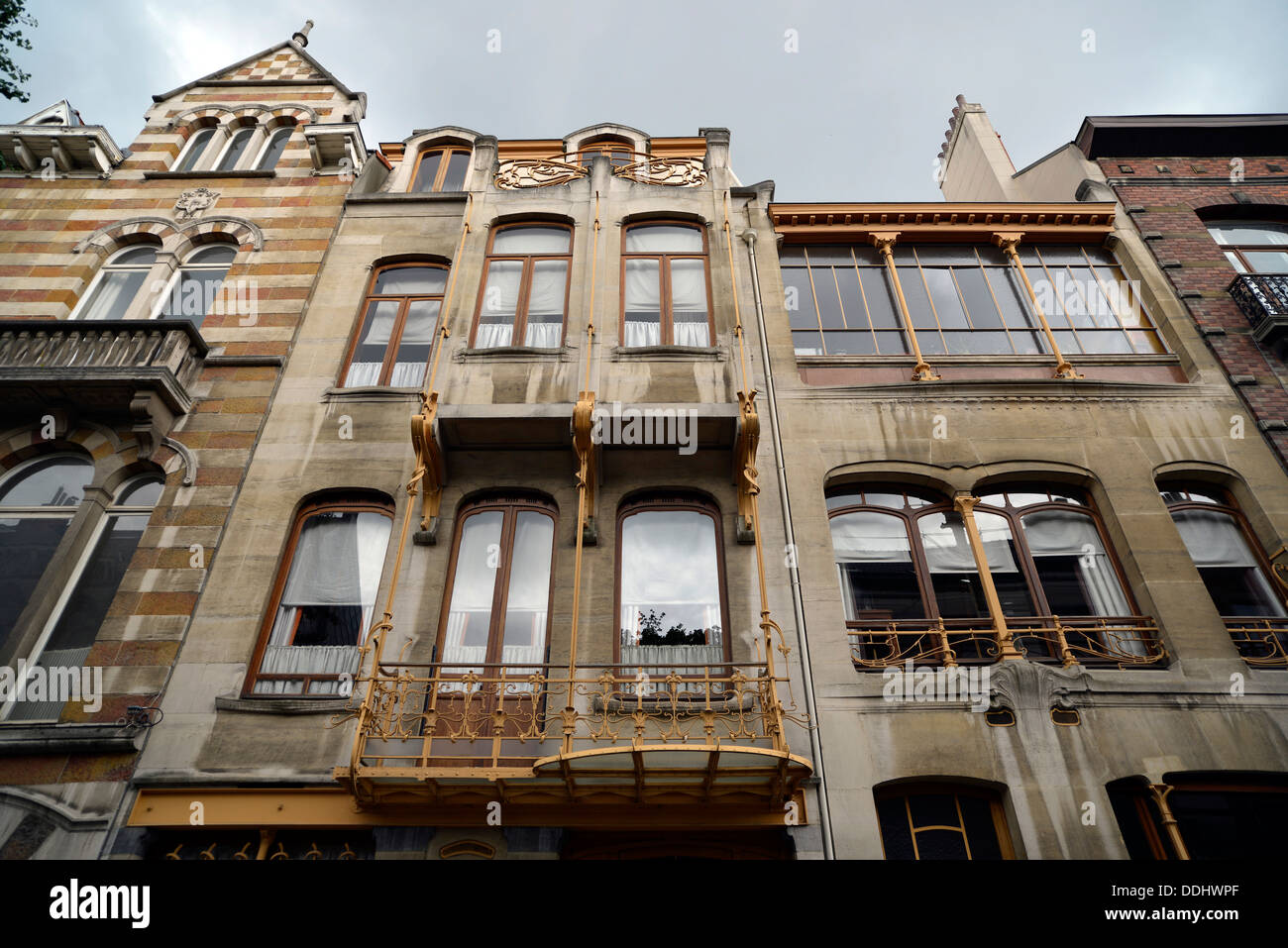 Fassade des Musée Horta, Horta Museum, Jugendstil, Brüssel, Region Brüssel Stockfoto