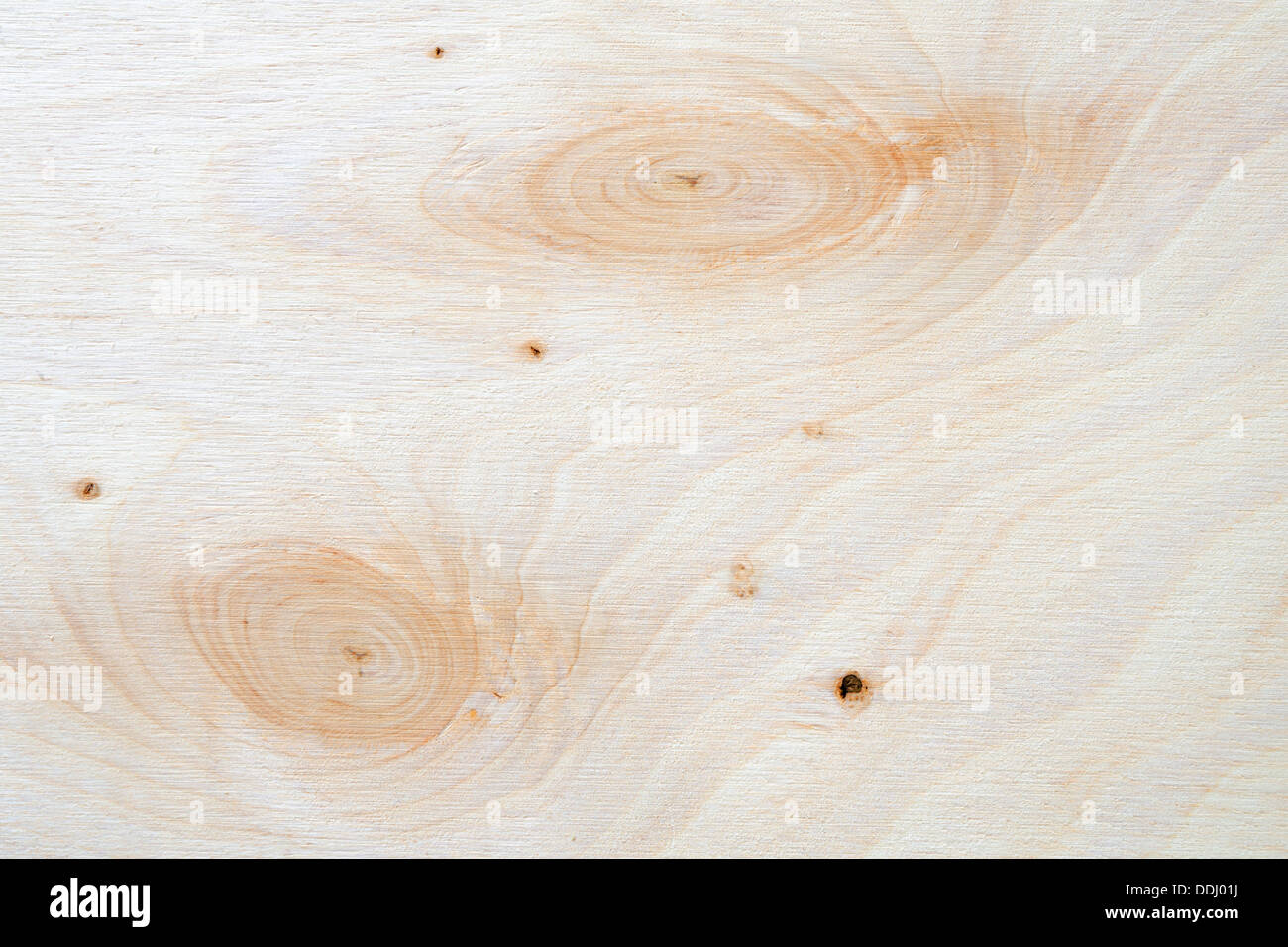 detaillierten Sperrholz Oberfläche mit einigen Knoten-Muster Stockfoto