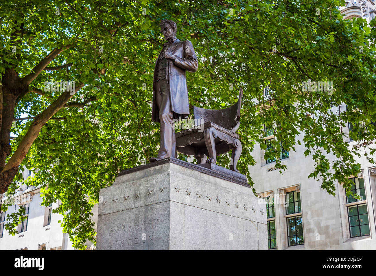 Statue von Abraham Lincoln, Parliament Square, London Stockfoto