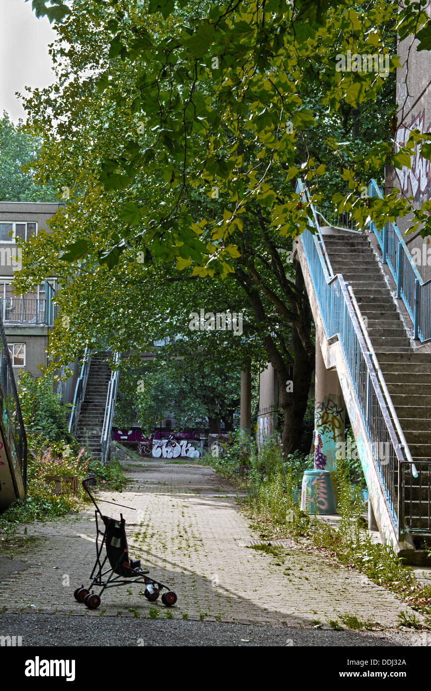 Das Heygate-Anwesen befindet sich in Walworth, Southwark und Südlondon. Das Anwesen wird derzeit abgerissen. Stockfoto