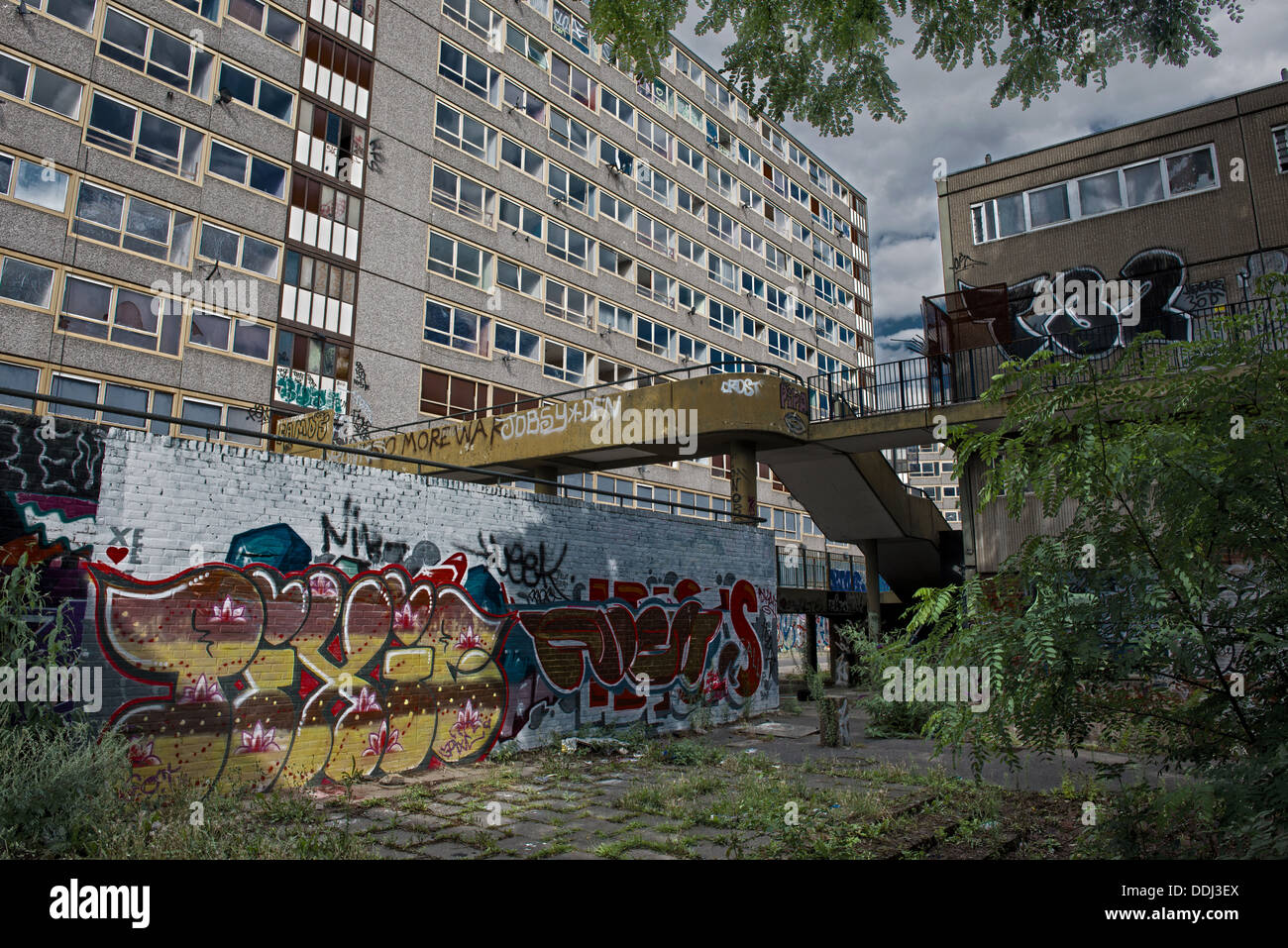 Das Heygate-Anwesen befindet sich in Walworth, Southwark und Südlondon. Das Anwesen wird derzeit abgerissen. Stockfoto