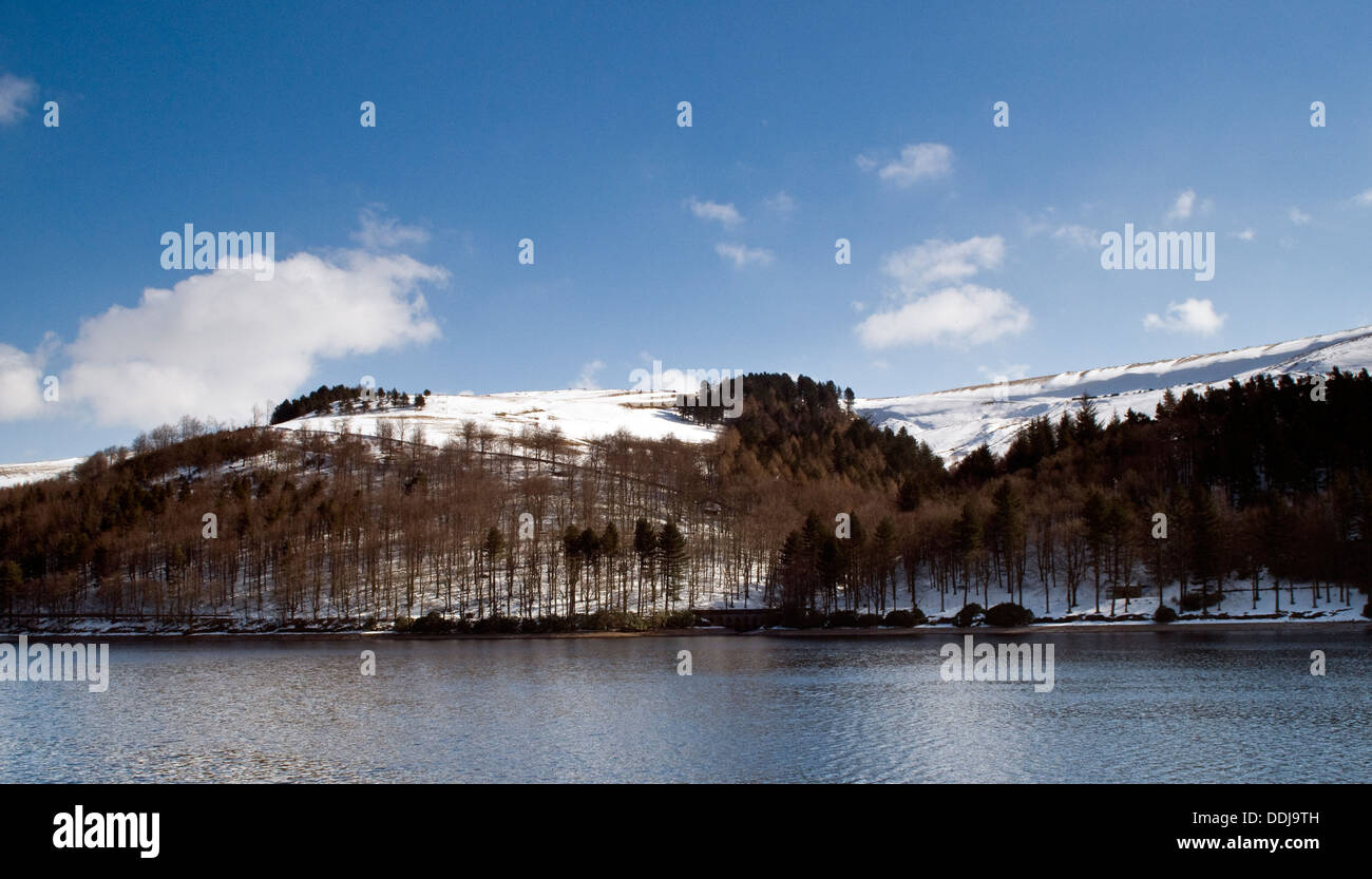 Kälte auf den Gipfeln der Derbyshire im winter Stockfoto