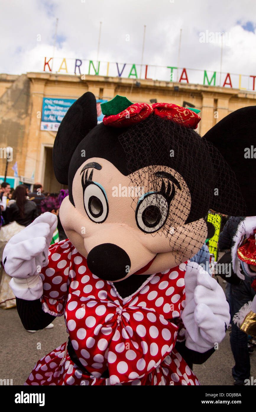 Karneval in Valletta, Malta. Stockfoto