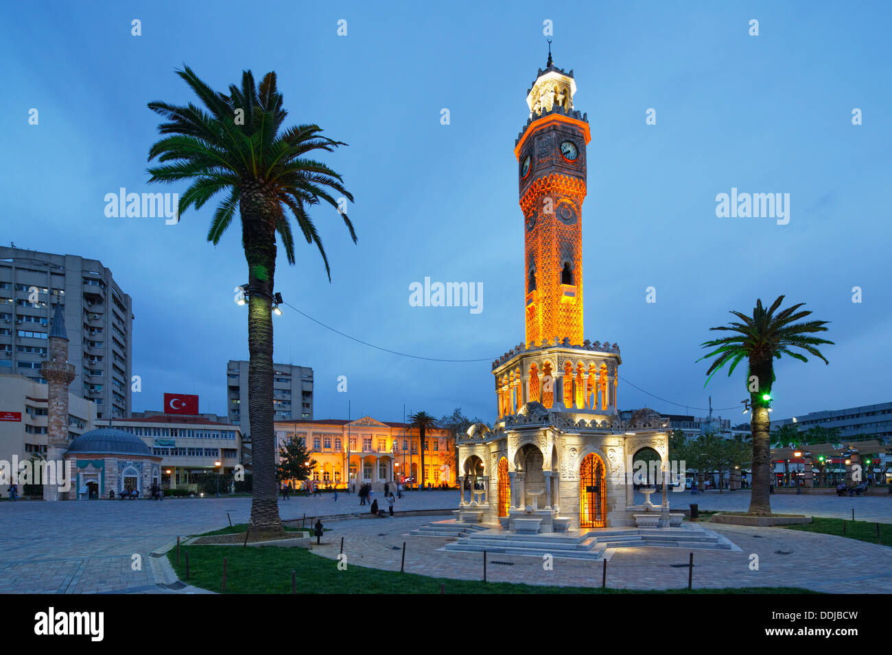 Türkei, Izmir, Blick auf den Uhrturm Stockfoto