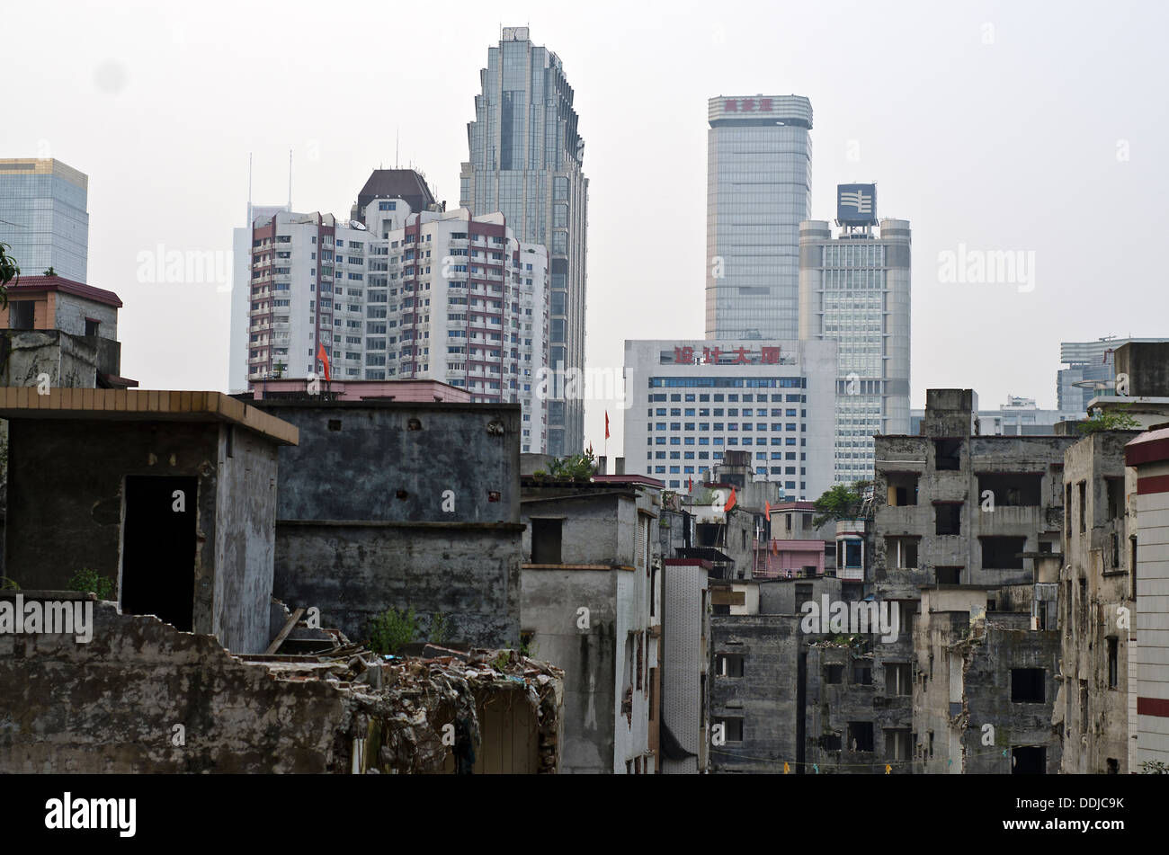 Xian Cuan Nagel beherbergt Skyline von Guangzhou, China Stockfoto