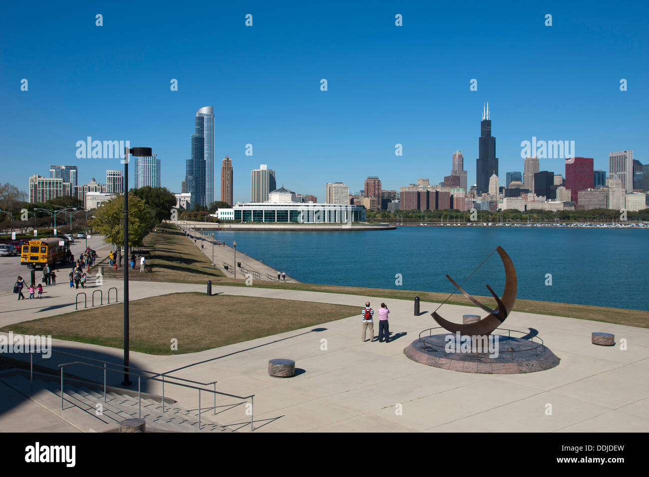 SEEUFER-SKYLINE VON ADLER PLANETARIUM CHICAGO ILLINOIS USA Stockfoto