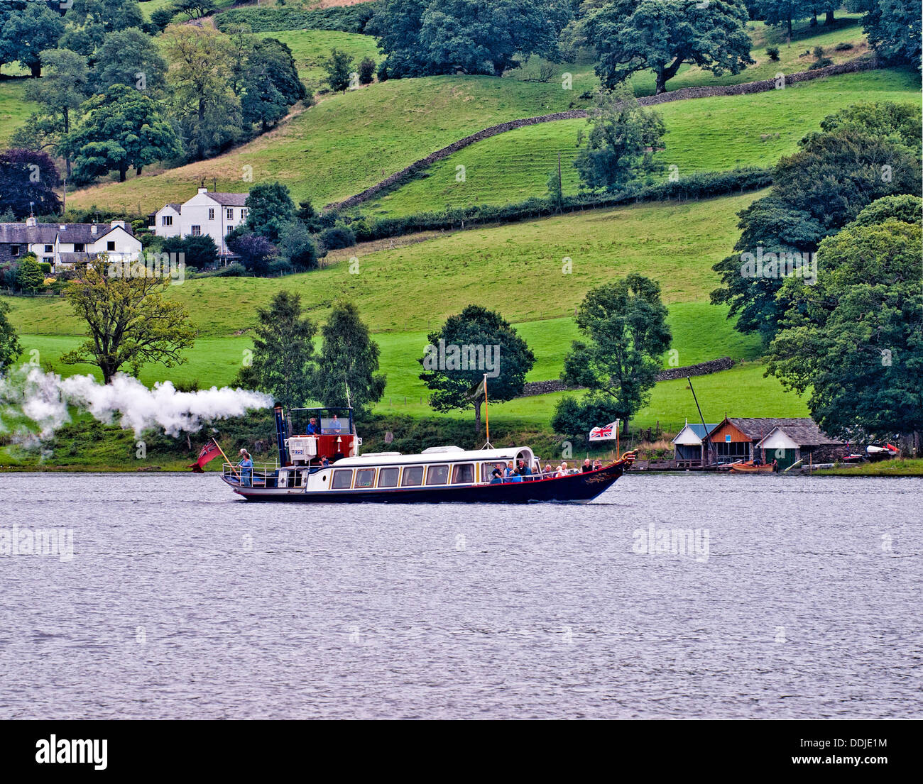 Dampf Goldola See Coniston, Cumbria, UK Stockfoto