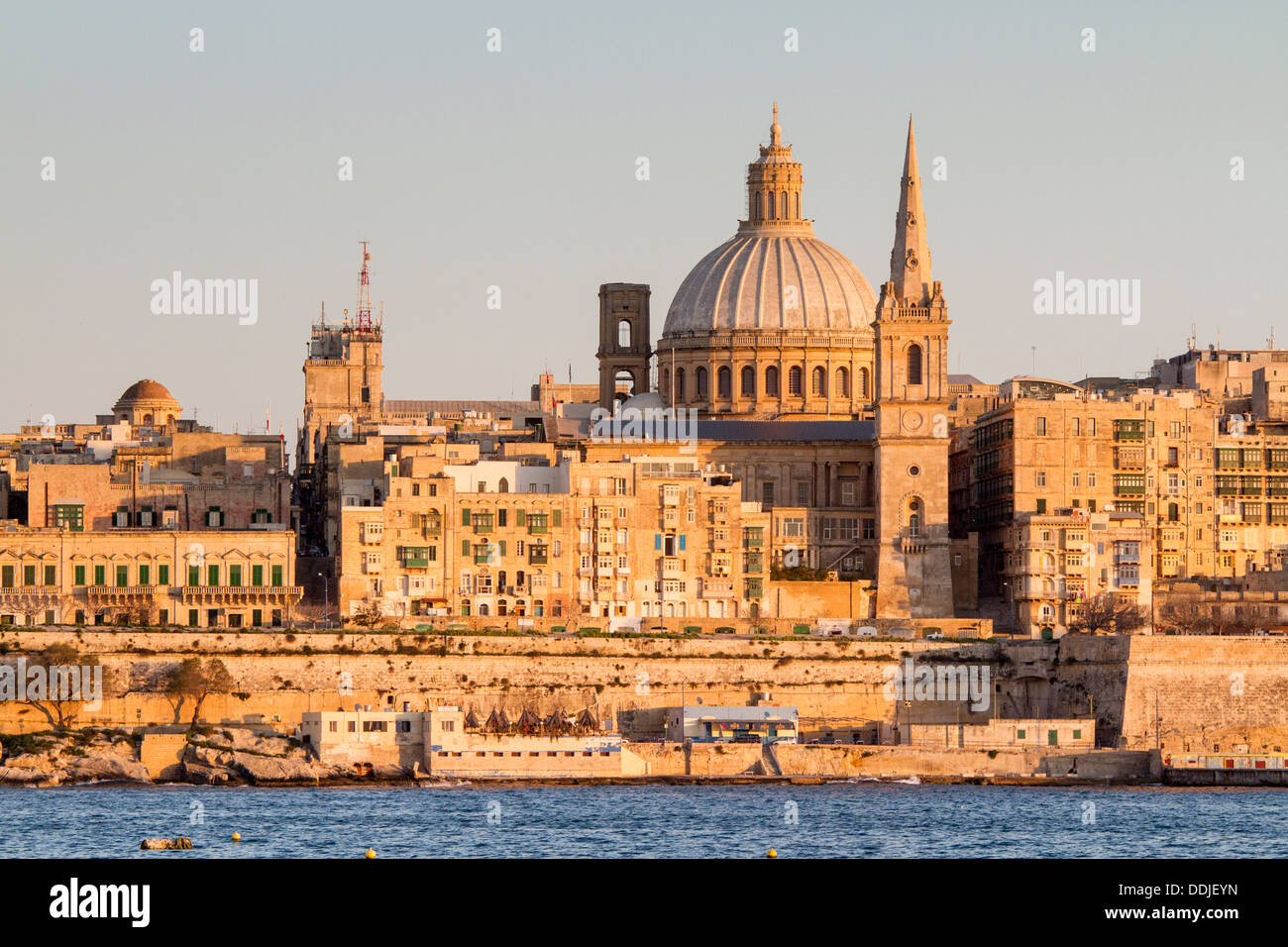 Goldene Stunde in Valletta, Malta, Europa Stockfoto