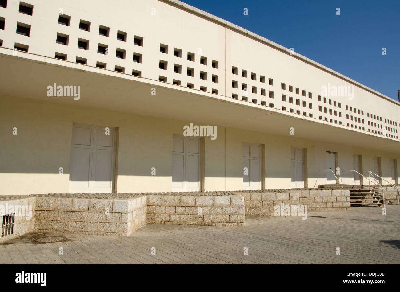 Seite von Malaga Museum der Gegenwartskunst, ehemaliger Großhandelsmarkt, Centro de Arte Contemporáneo. SOHO, CAC Malaga. Spanien. Stockfoto