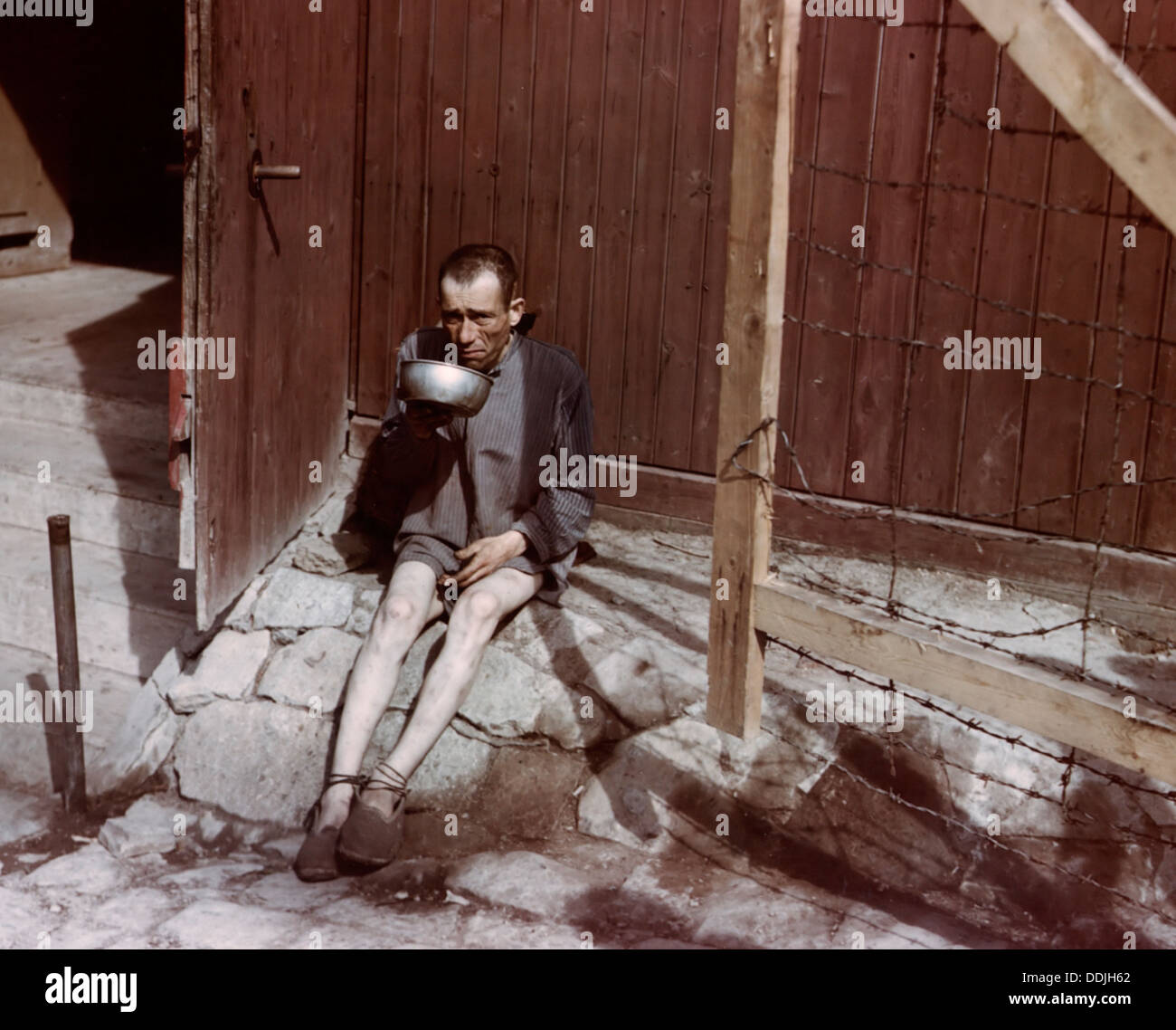 Überlebende der Konzentrationslager Buchenwald nach Camp wurde im April 1945 von US-Armee befreit. Foto Ardean Miller Stockfoto