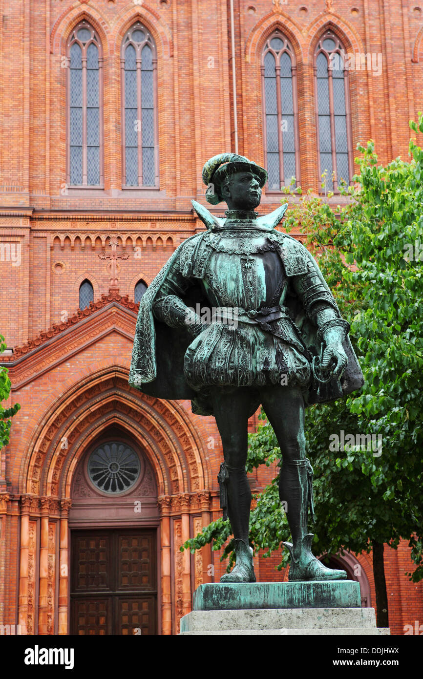 Statue von Wilhelm I, der Prinz von Oranien und Grafen von Nassau in Wiesbaden, Deutschland. Stockfoto