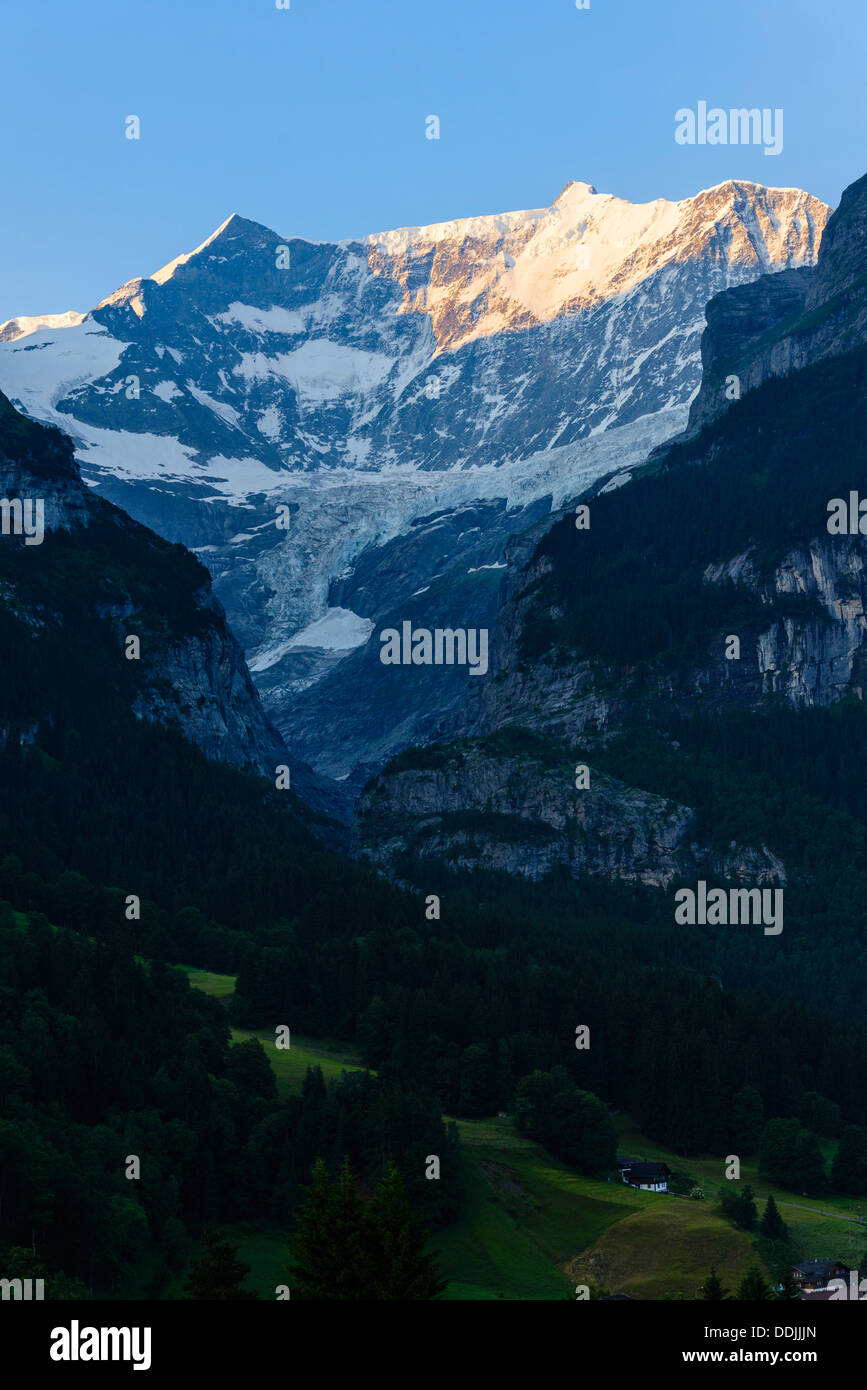 Das Fiescherhorn von Grindelwald, Schweiz Stockfoto