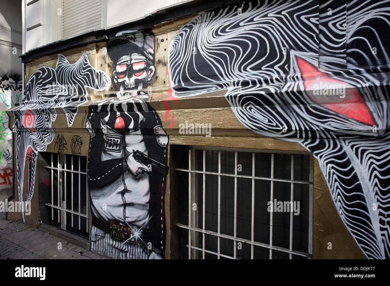 Wandmalerei, Graffiti, Kreuzberg, Berlin Stockfoto