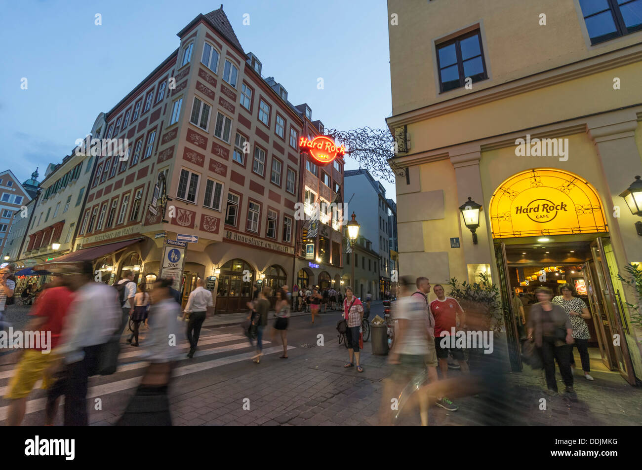 Hard Rock Cafe, Augustiner in der Nähe von Hofbrauhaus in München, Deutschland Stockfoto