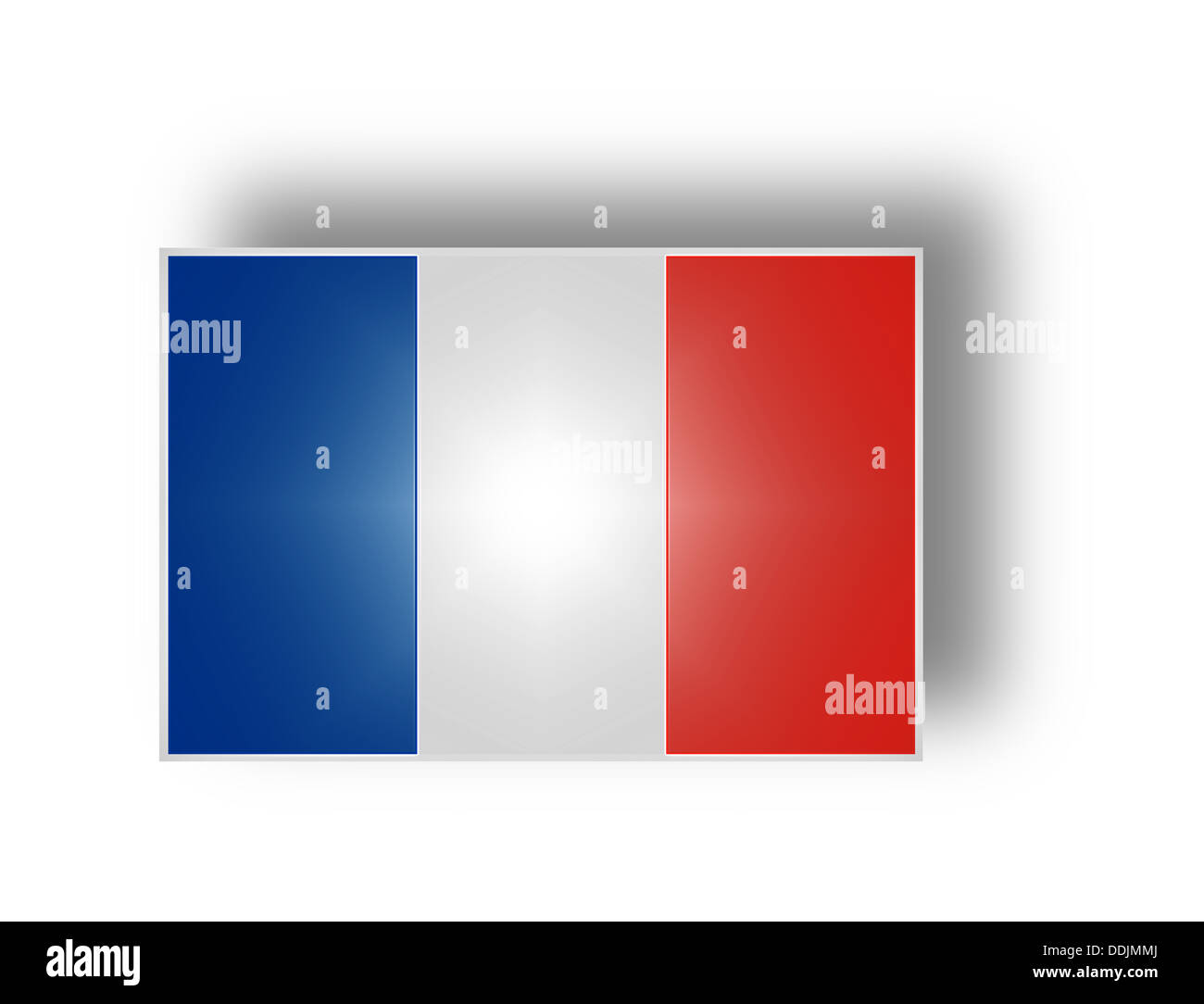 Flagge der französischen Republik (ich stilisiert). Stockfoto