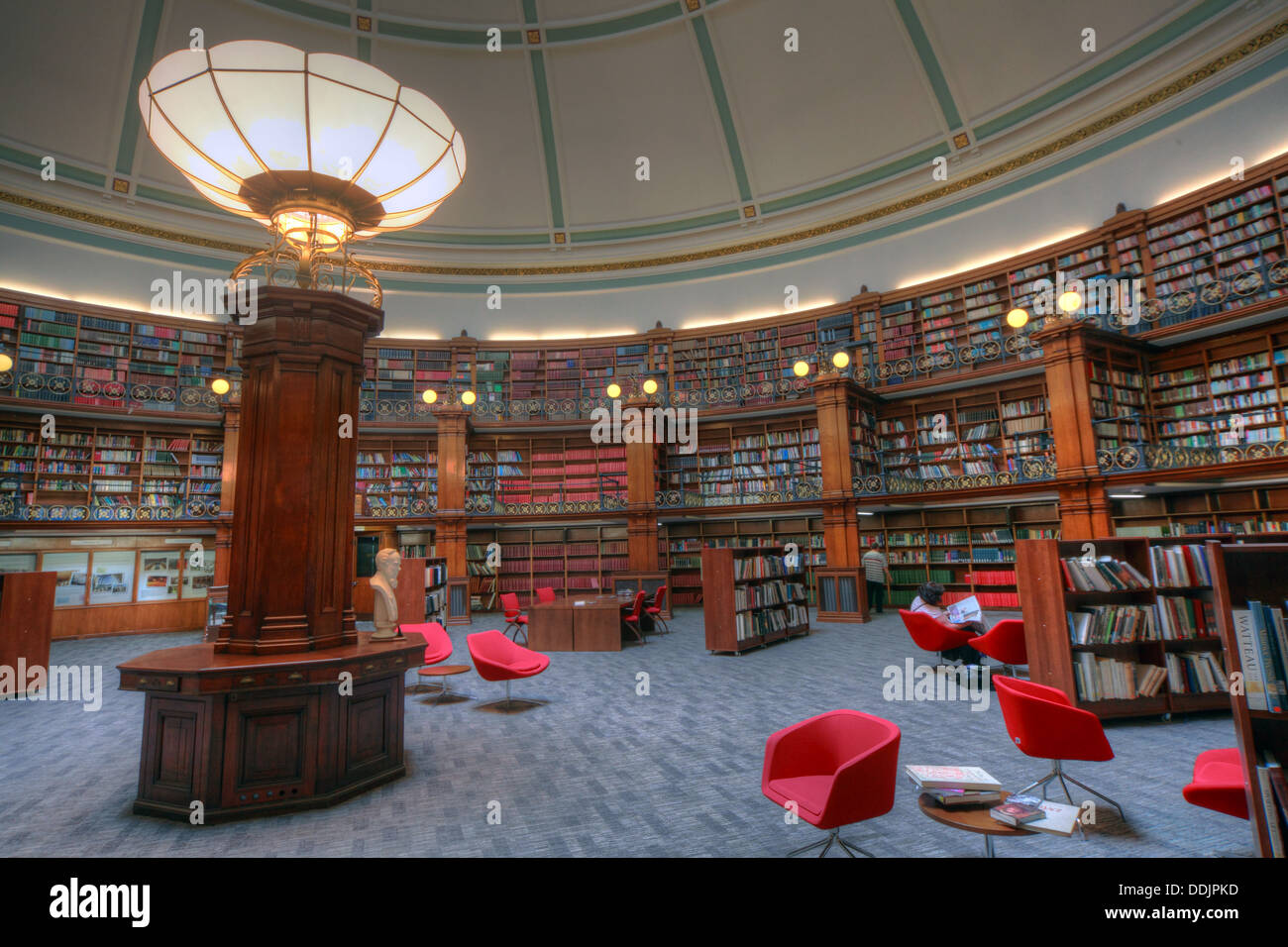 Liverpool Zentralbibliothek Picton kreisförmige Lesesäle Stockfoto