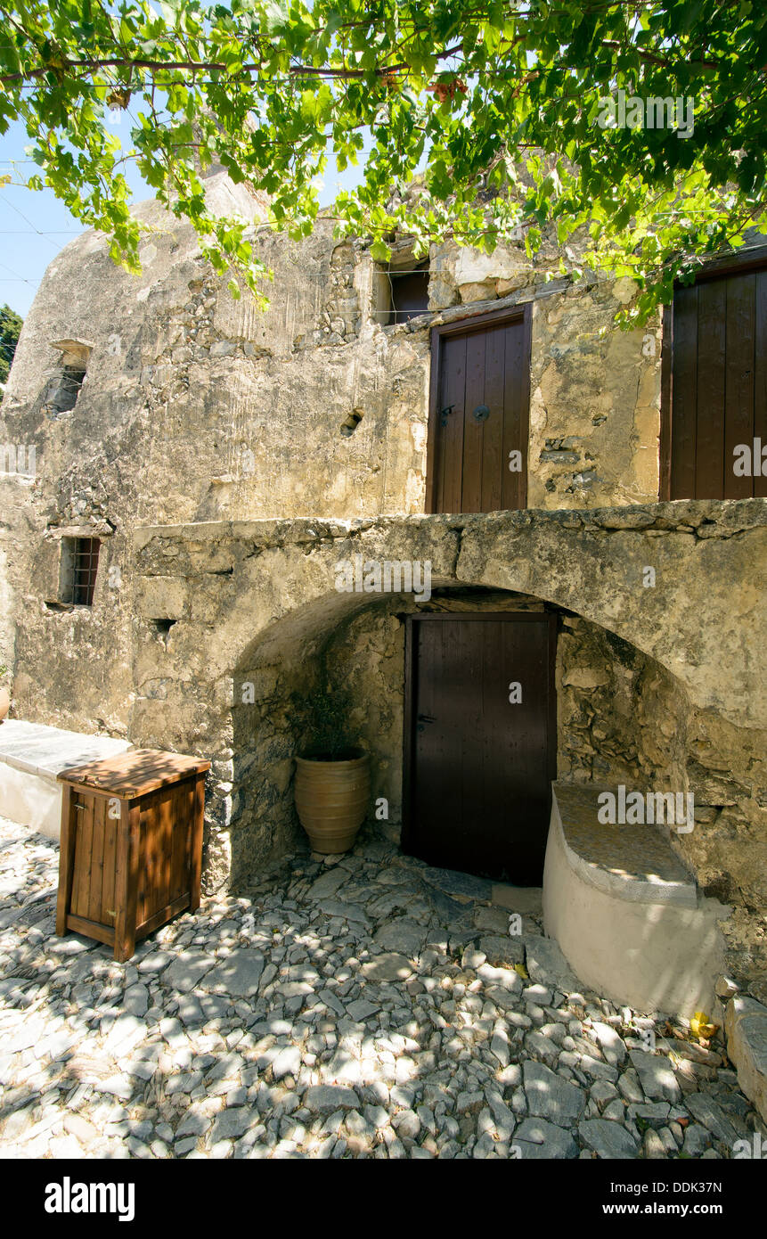 Senken Sie (Kato) Kloster des Heiligen Johannes der Täufer - Preveli, Kreta, Griechenland Stockfoto