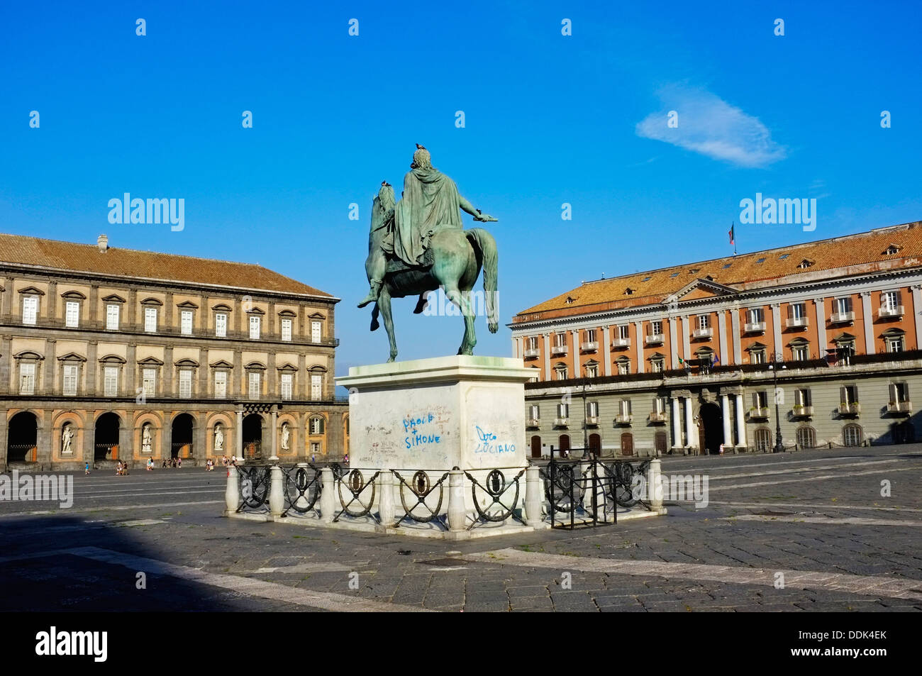 Italien, Kampanien, Neapel, Plebiscito Quadrat Stockfoto