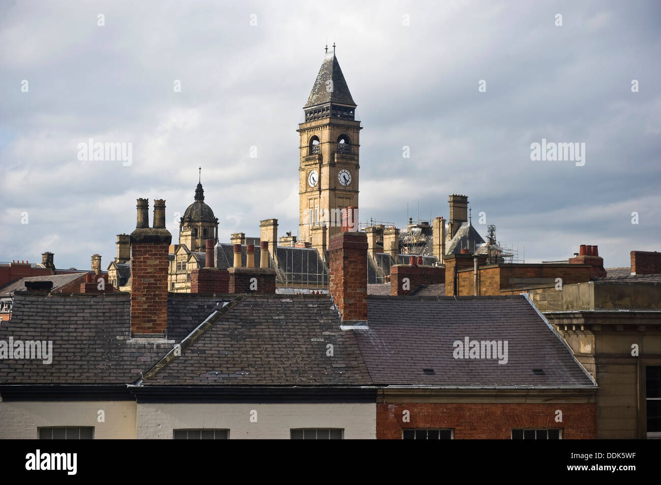 Wakefield Rathaus Uhrturm, South Yorkshire, Großbritannien Stockfoto