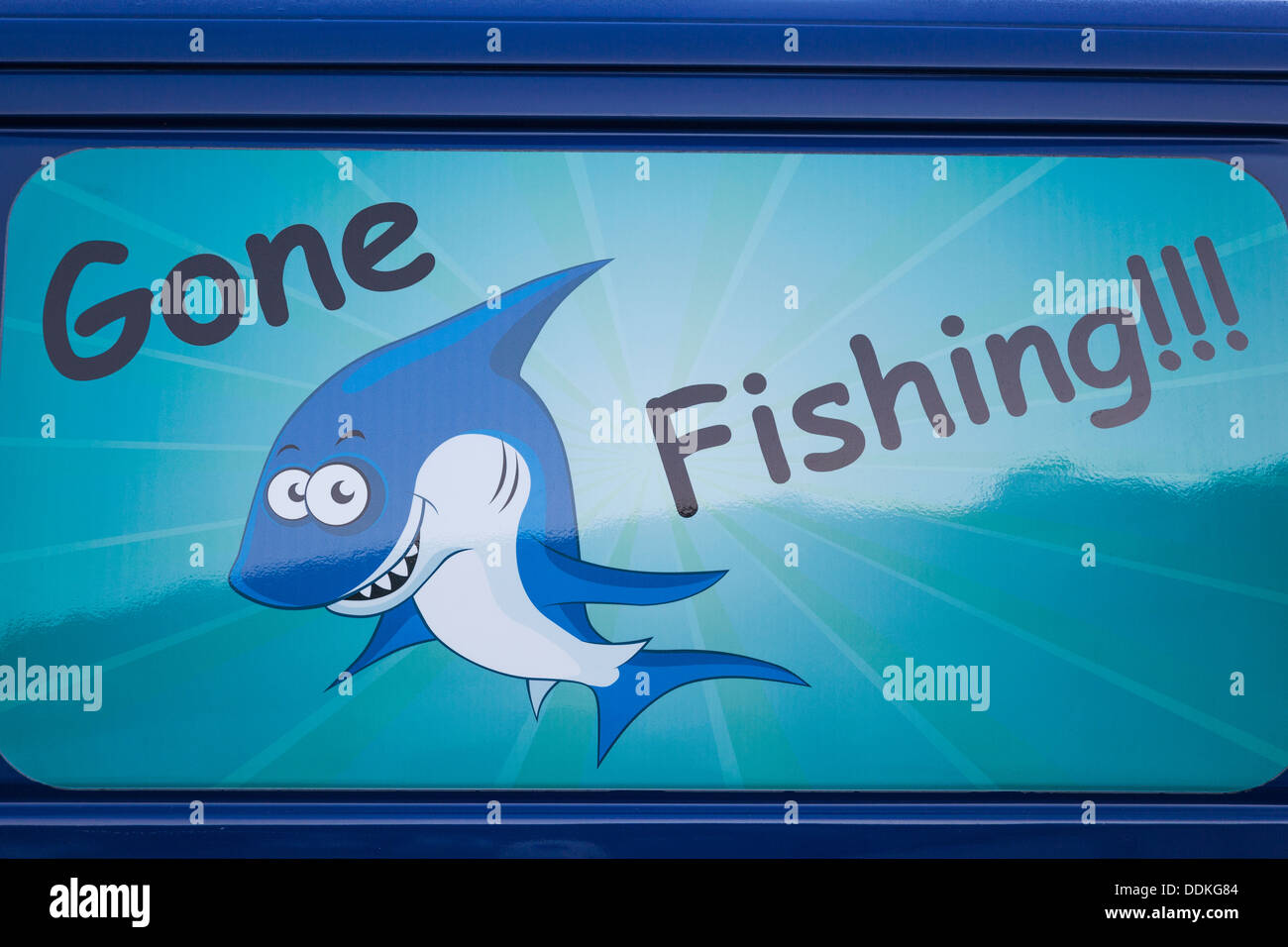 England, Cornwall, Looe, Gestaltungsarbeit auf Kastenwagen Stockfoto