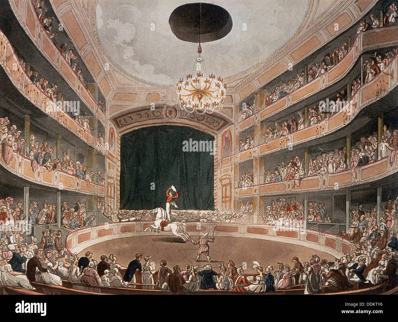 Astley des königlichen Amphitheater, Lambeth, London, vor 1895. Künstler: Thomas Rowlandson Stockfoto