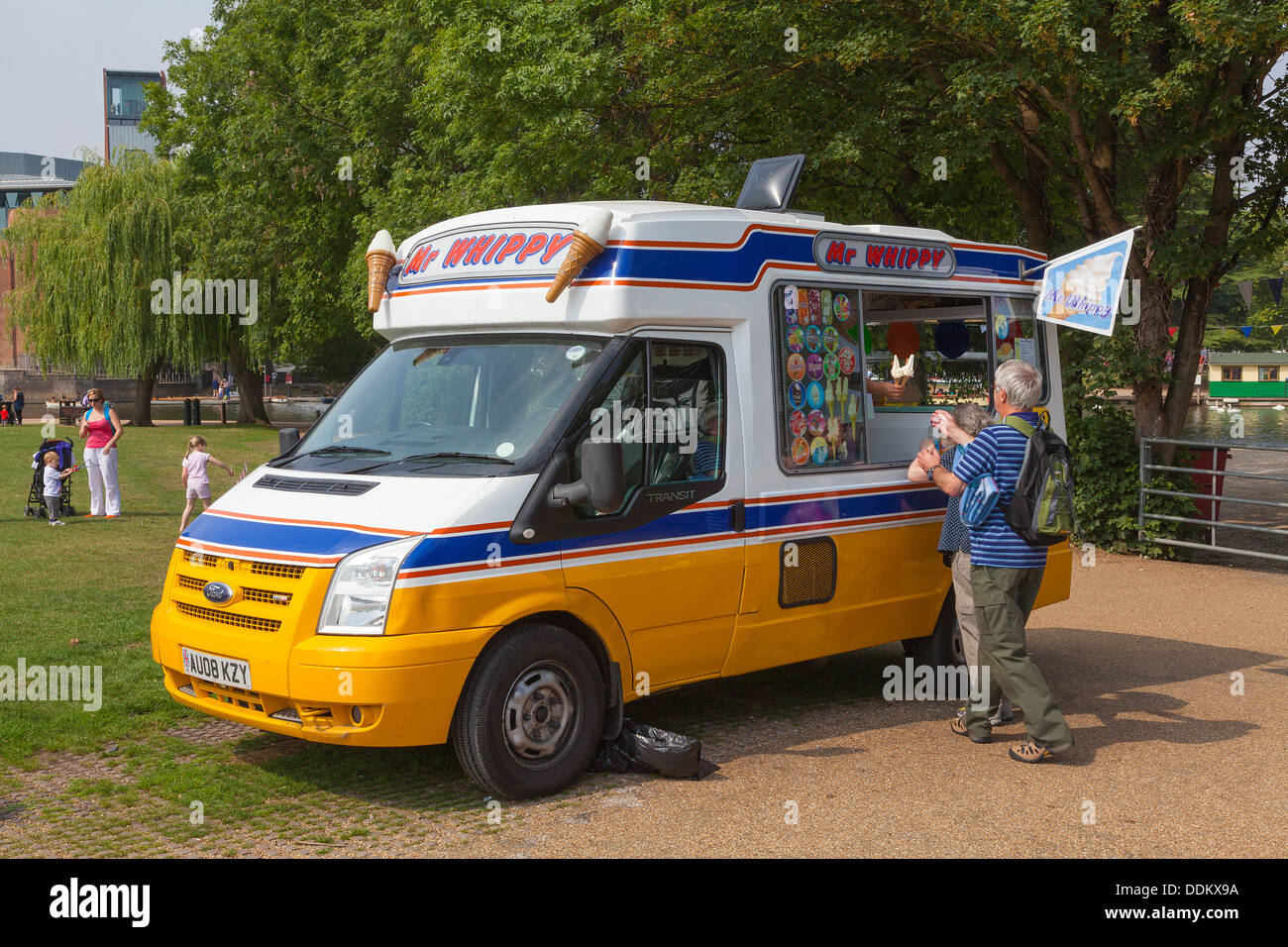 Herr Whippy Eiswagen Stockfoto