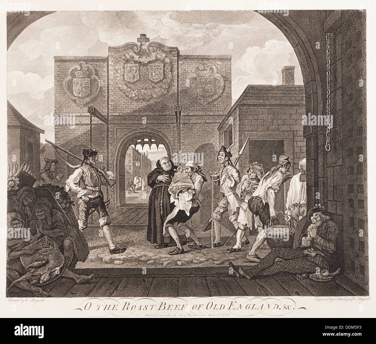 'O das Roastbeef von Old England', 1749. Künstler: William Hogarth Stockfoto