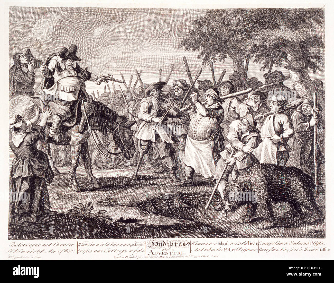 "Hudibras das erste Abenteuer", aus dem 18. Jahrhundert. Künstler: William Hogarth Stockfoto