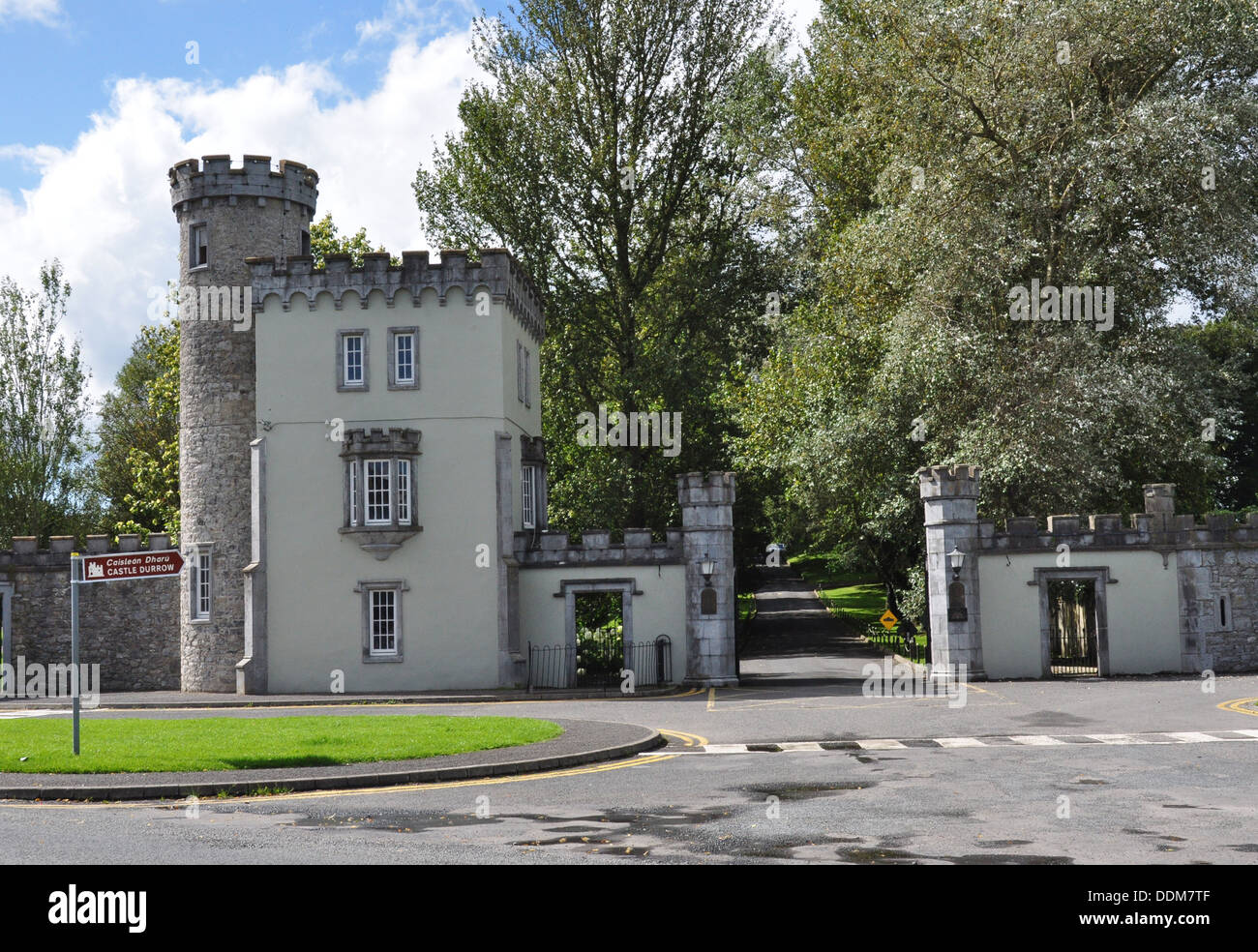 SCHLOß DURROW EINGANG DURROW LAOIS IRLAND Stockfoto