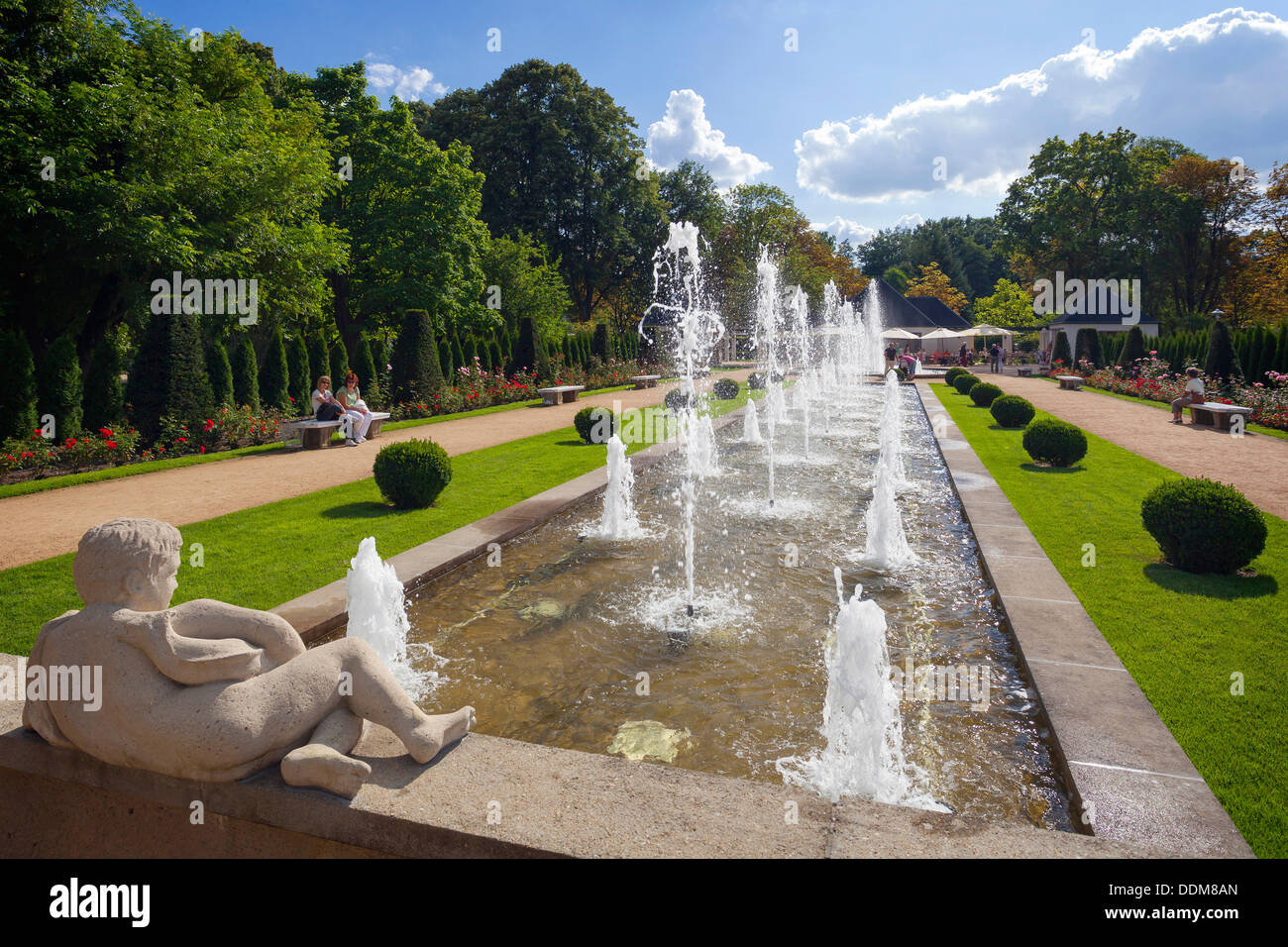 Deutschland/Brandenburg/Forst (Lausitz), Rosengarten in Forst (Lausitz) in der Brandenburgischen Lausitz, 24. August 2013 Stockfoto