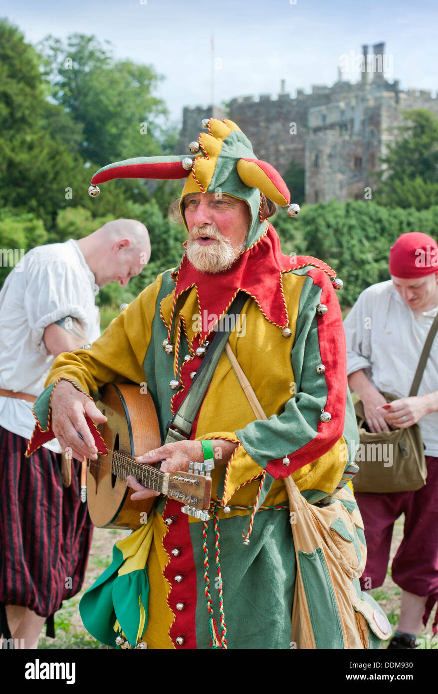 Der "Berkeley Scharmützel" mittelalterliche Re-Enactments in Berkeley Castle in der Nähe von Gloucester wo der 500. Jahrestag der Schlacht von Fl Stockfoto