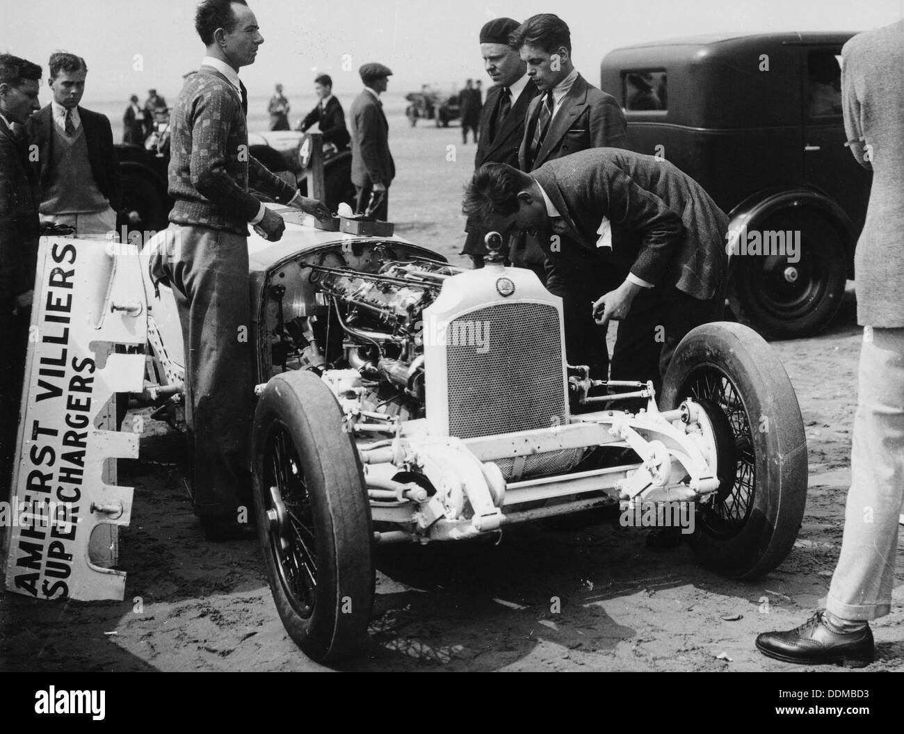 Raymond Mays mit einem Vauxhall Villiers TT, (1929?). Artist: Unbekannt Stockfoto