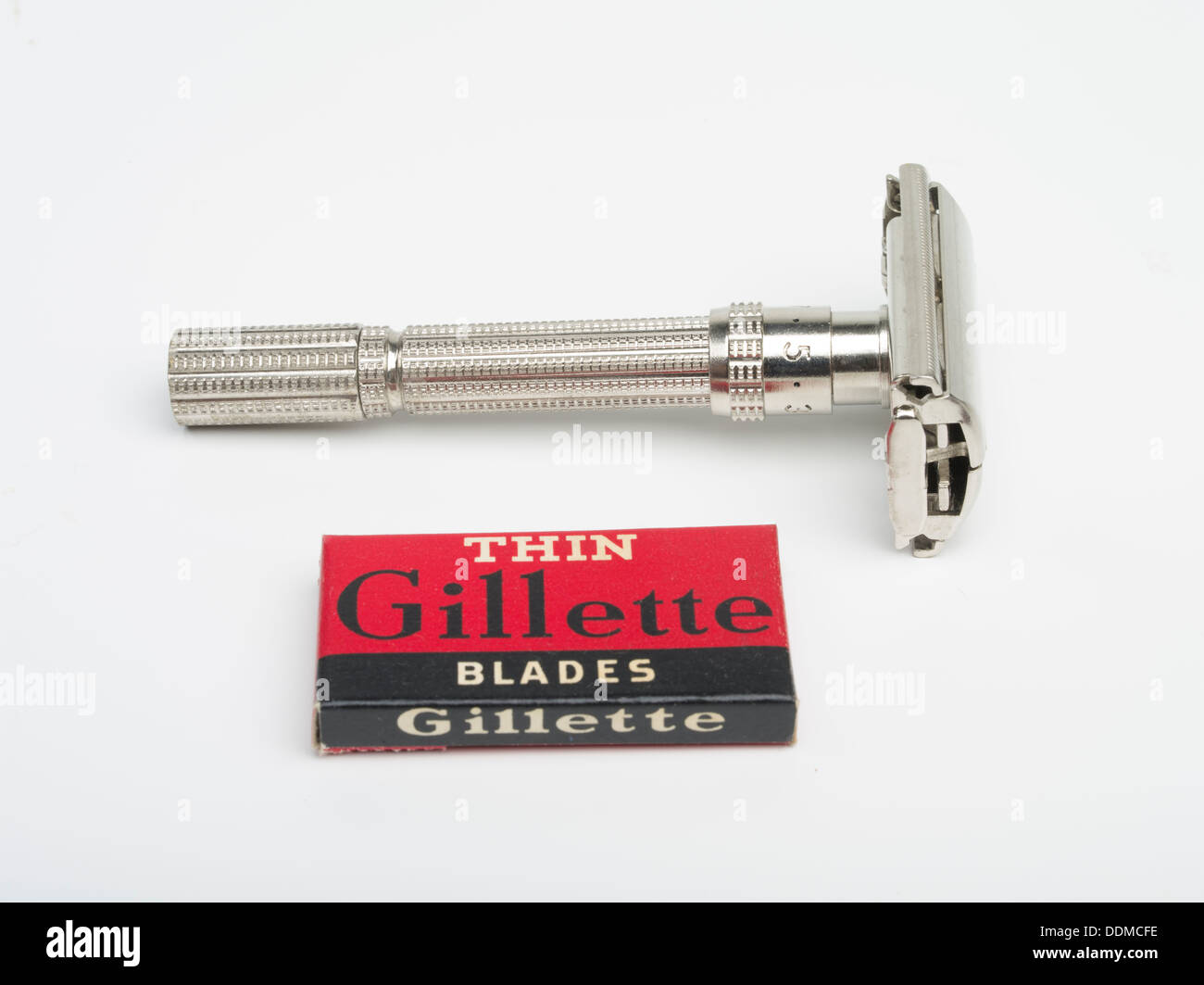 Vintage verstellbar Gillette Rasierer Stockfotografie - Alamy