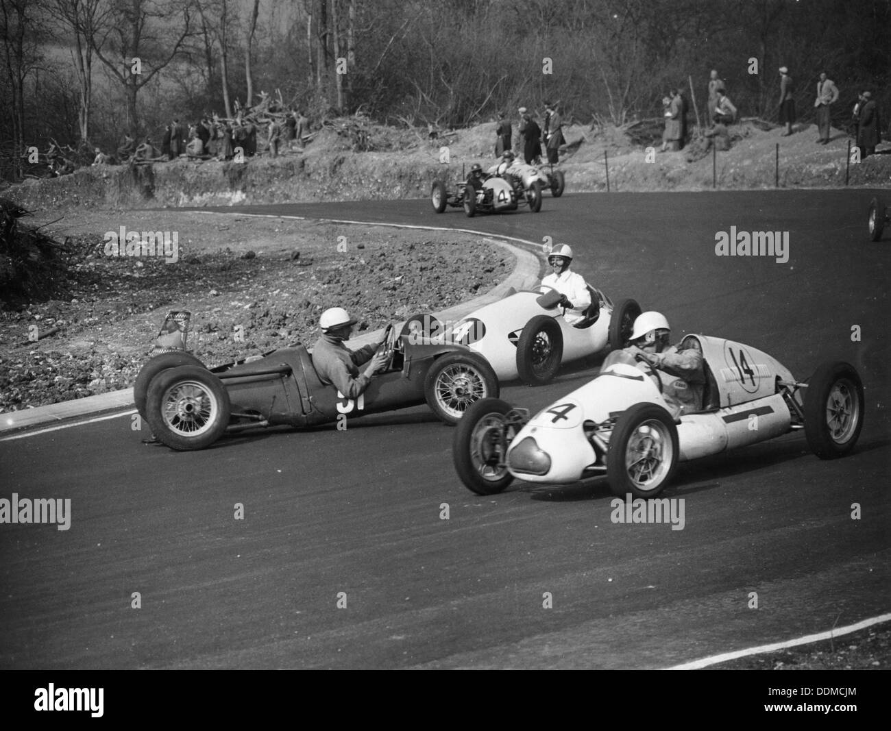 Druiden Haarnadel, Brands Hatch, Kent, 1954. Artist: Unbekannt Stockfoto
