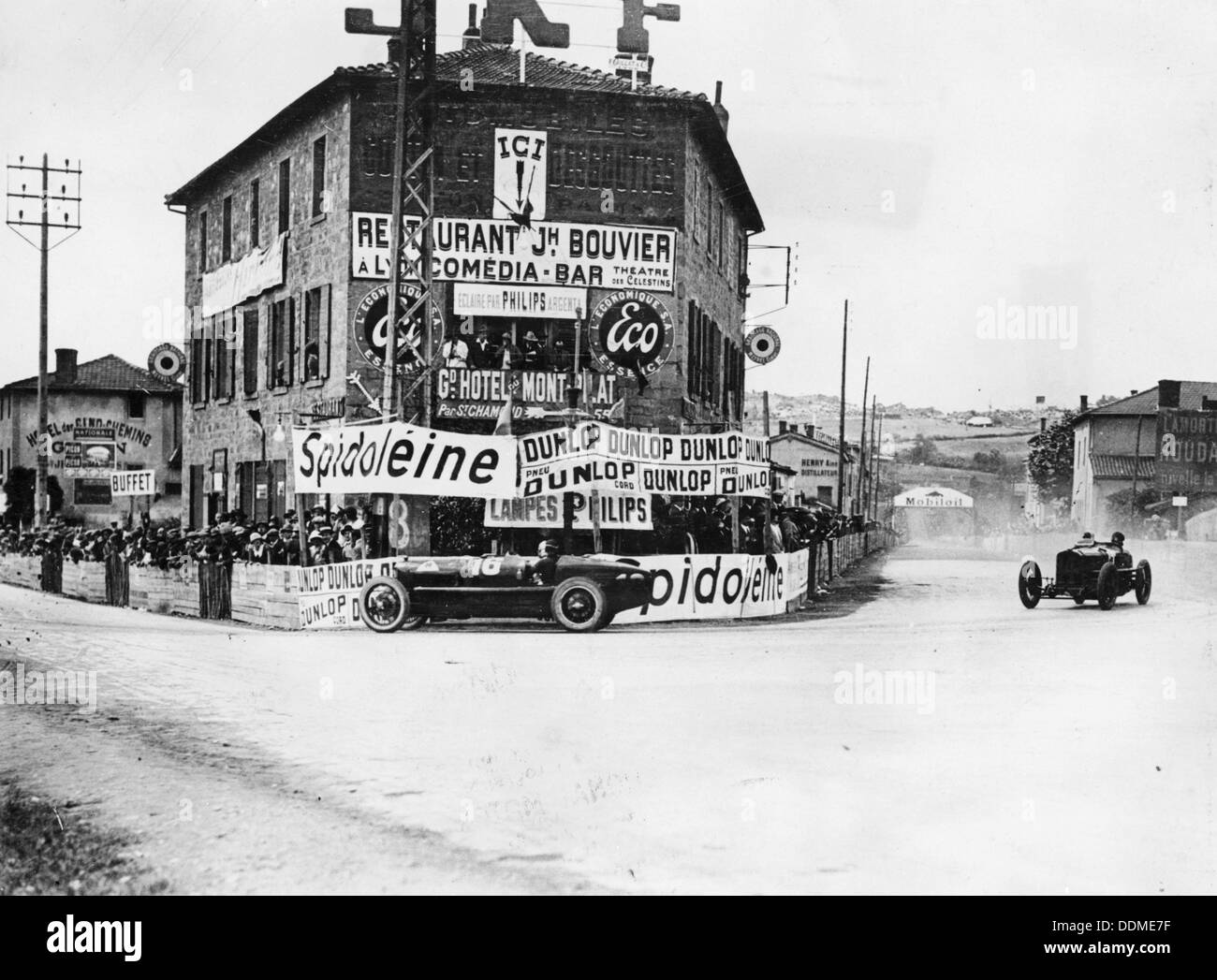 Les Sept Chemins Haarnadel beim Grand Prix von Frankreich, Lyon, 1924. Artist: Unbekannt Stockfoto