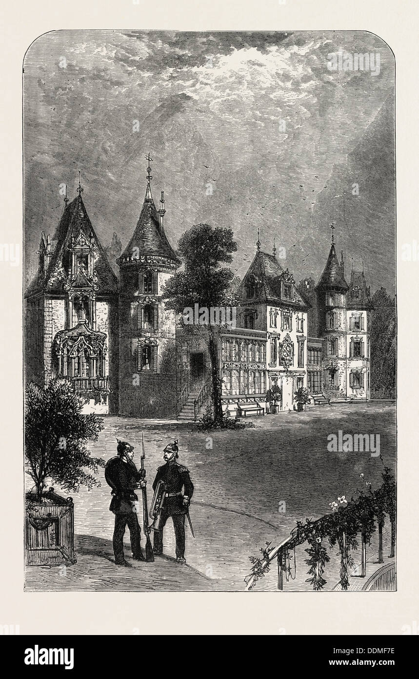 SCHLOSS BELLEVUE: TREFFPUNKT DER KAISER UND KÖNIG VON PREUßEN, 1870 Stockfoto