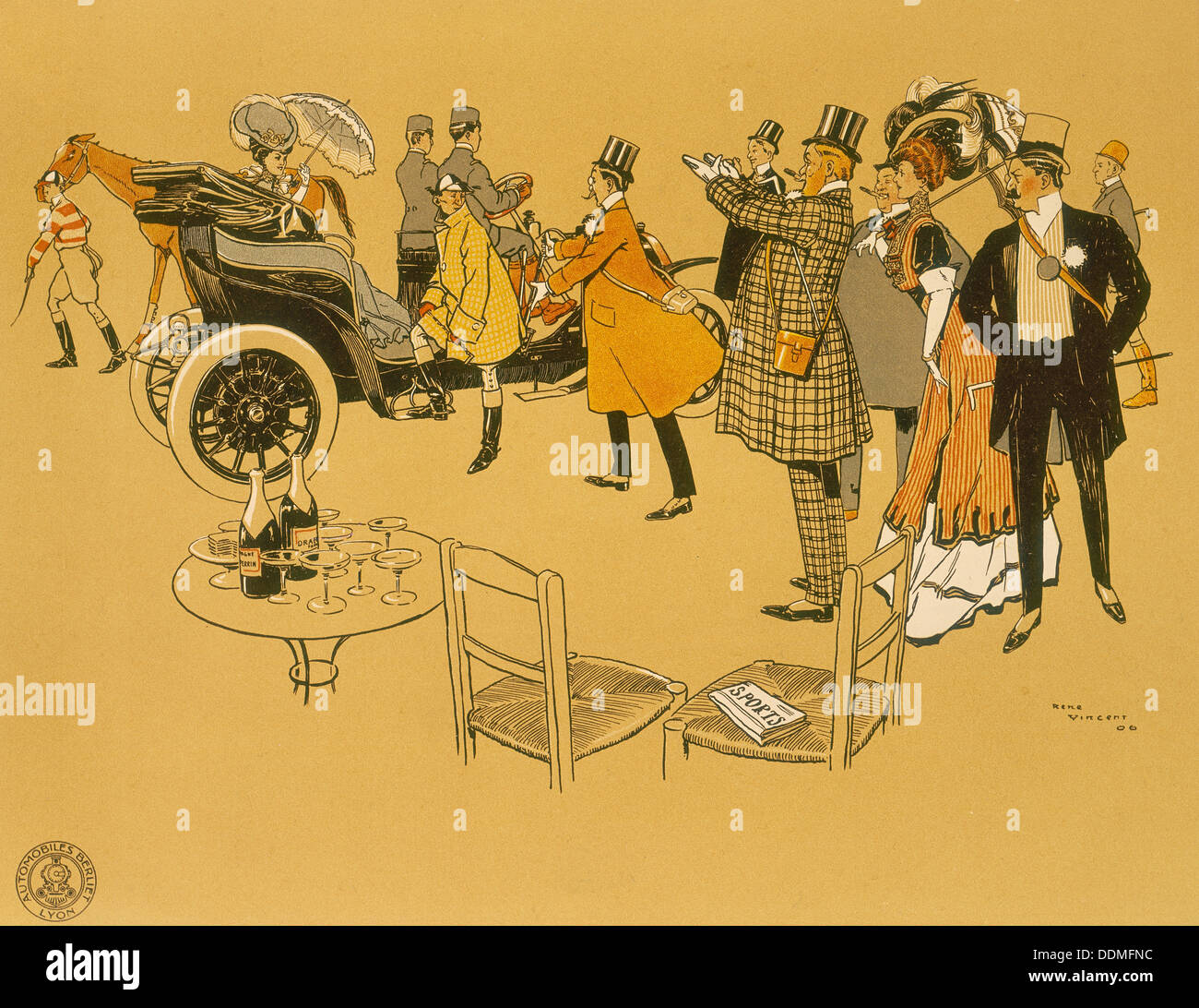 Plakat werbung Berliet Autos, 1906. Artist: René Vincent Stockfoto