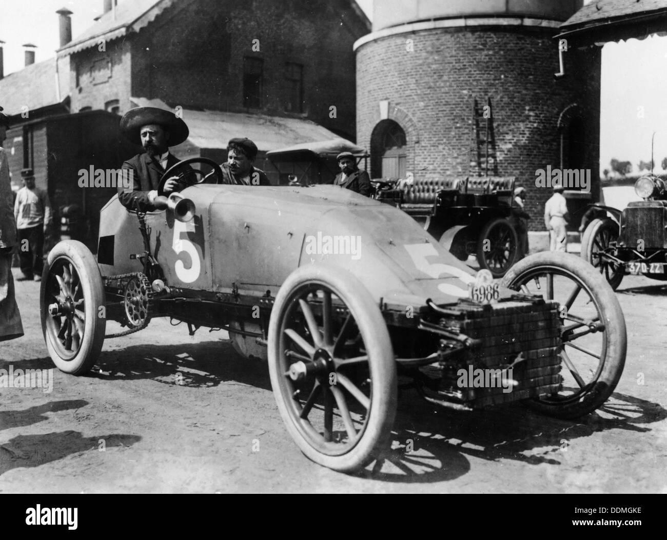 Leitung Auto von Lucien Hautvast, Circuit des Ardennes, Belgien, 1904 angetrieben. Artist: Unbekannt Stockfoto