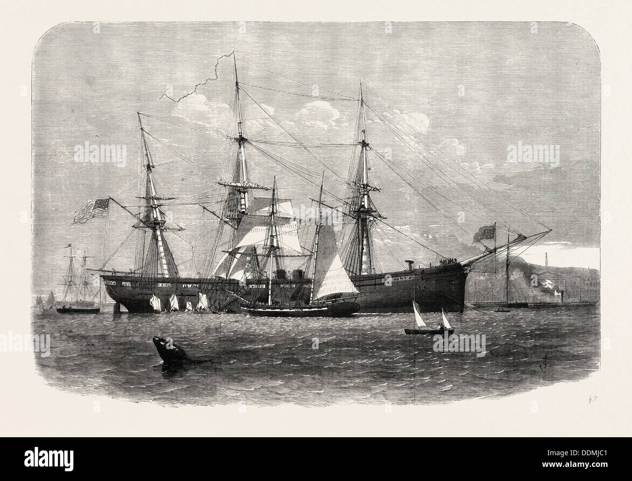 DIE VEREINIGTEN STAATEN DAMPF KORVETTE "NIAGARA", 1857 Stockfoto