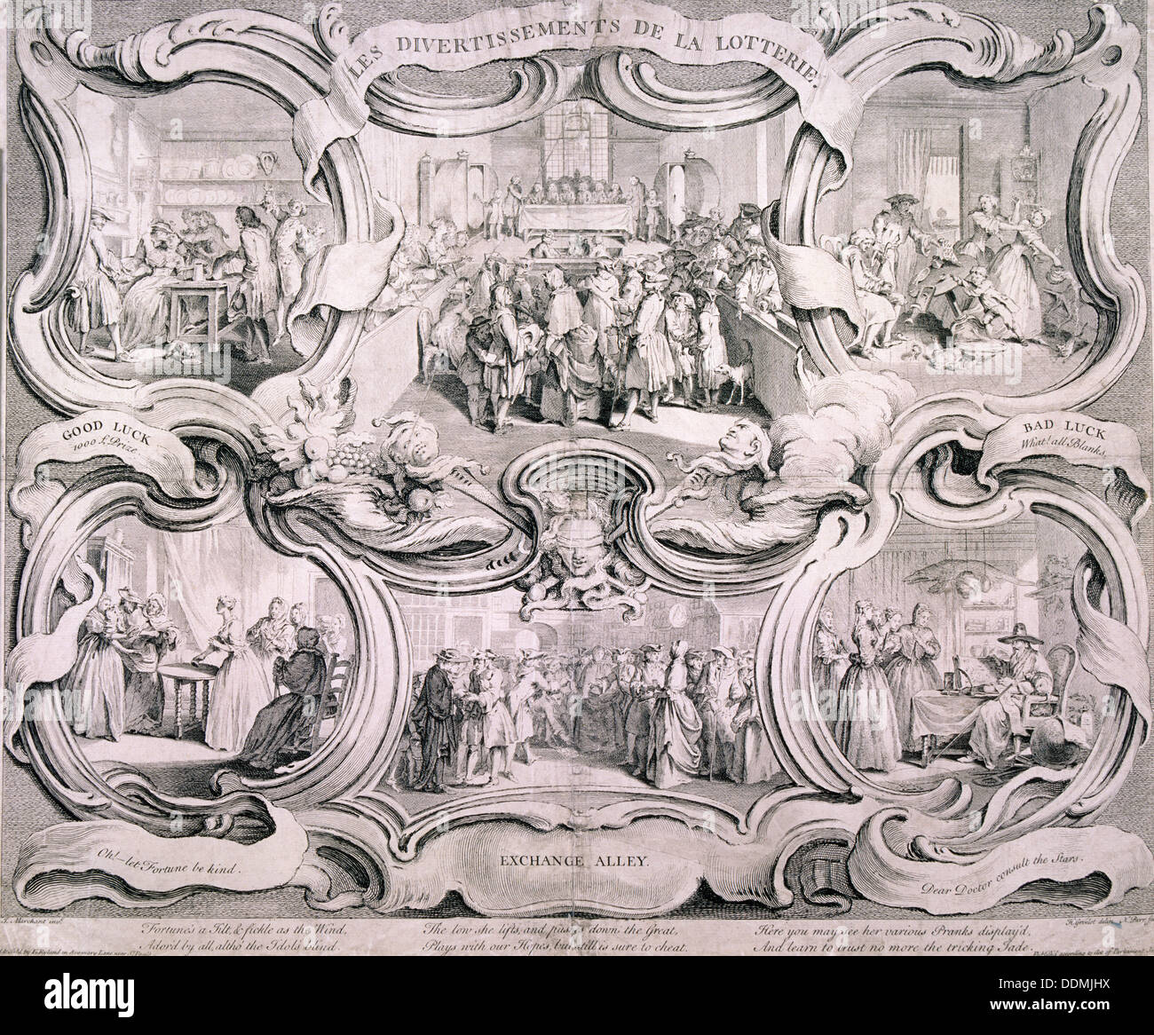 Die Lotterie, 1751. Künstler: Nathaniel Parr Stockfoto