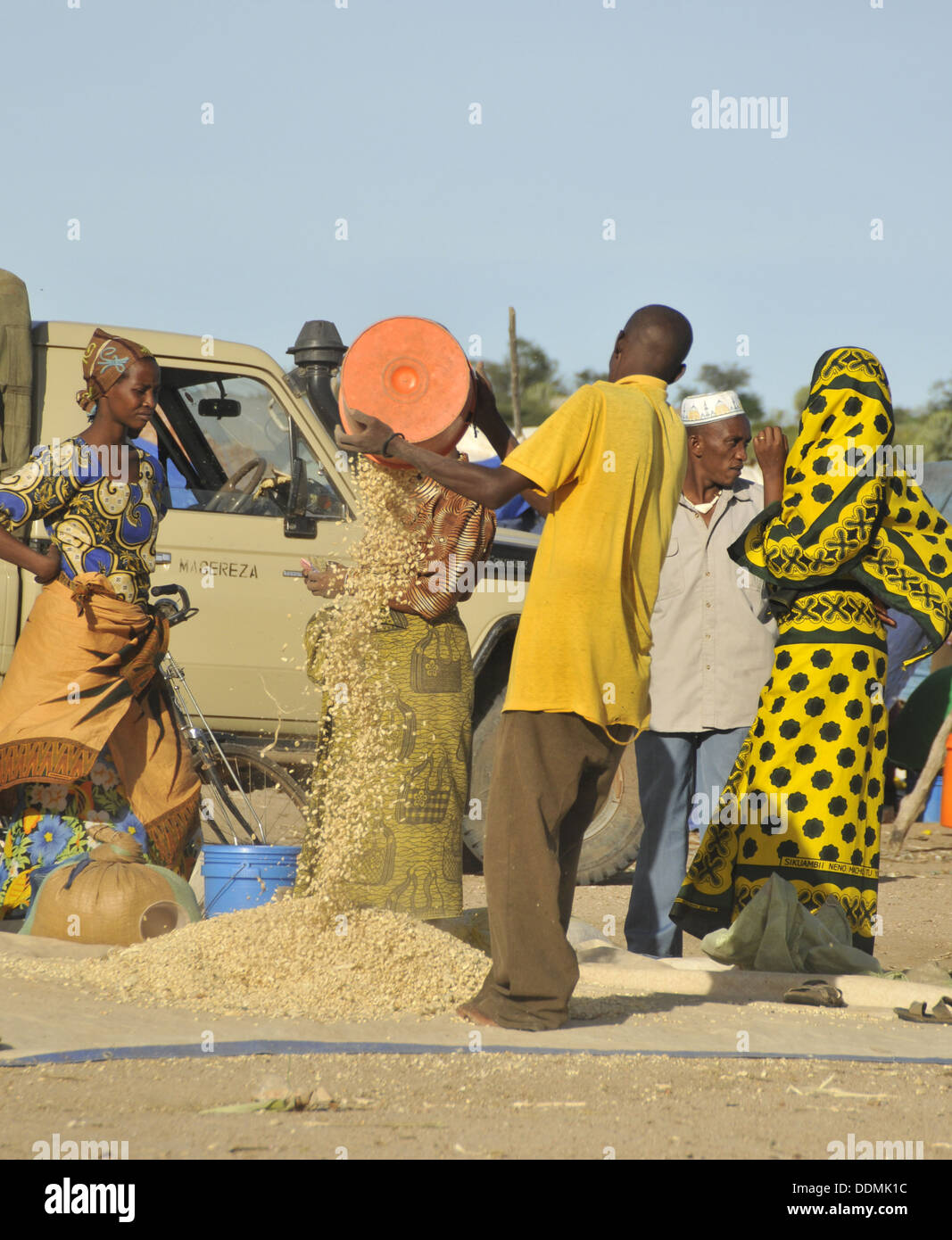 Authentischen afrikanischen Markt Szenen Tansania Sammlung Stockfoto