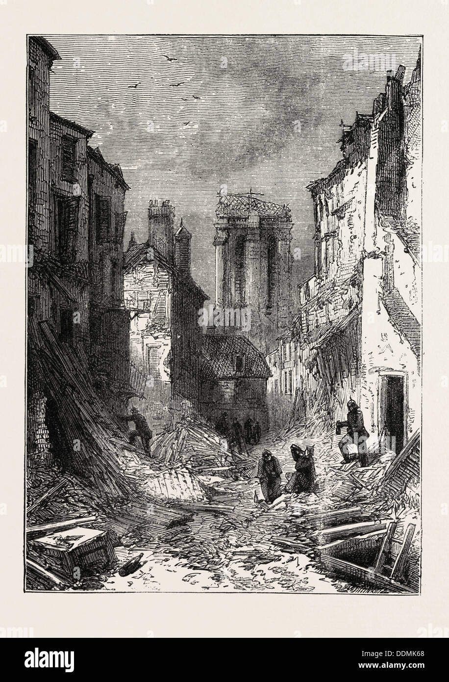 DIE FRANCO-PREUSSISCHER KRIEG: DIE RUE ROYALE, ST. CLOUD, FRANKREICH, 1871 Stockfoto