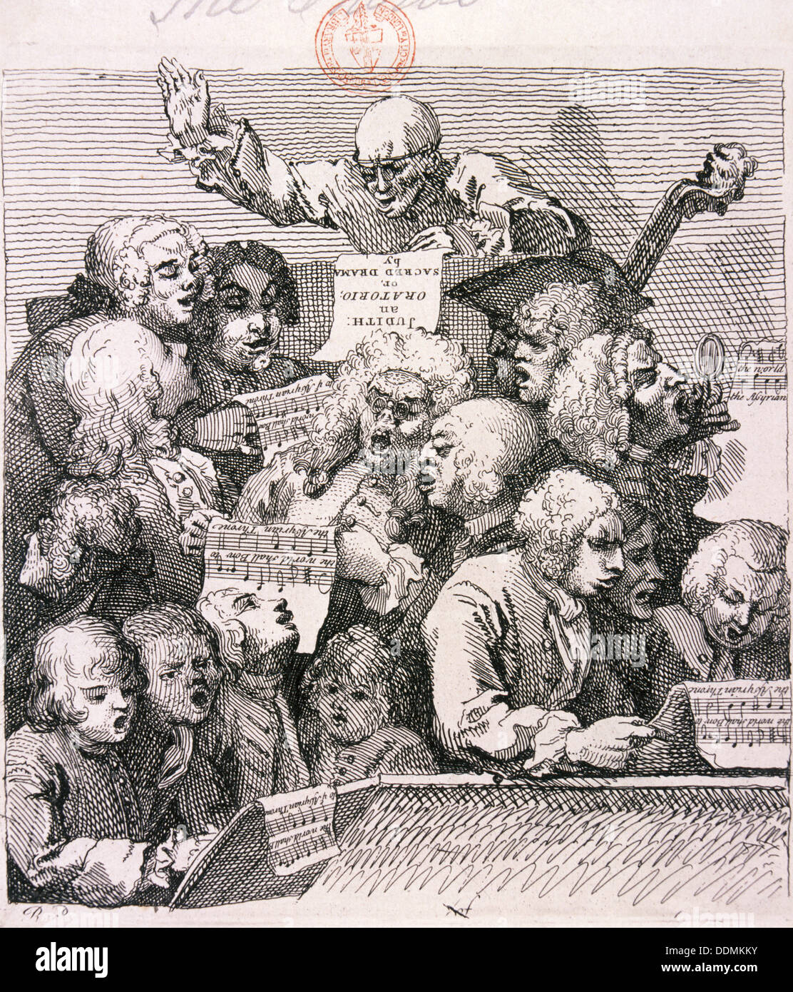 "Ein Chor der Sänger", 1732. Künstler: William Hogarth Stockfoto