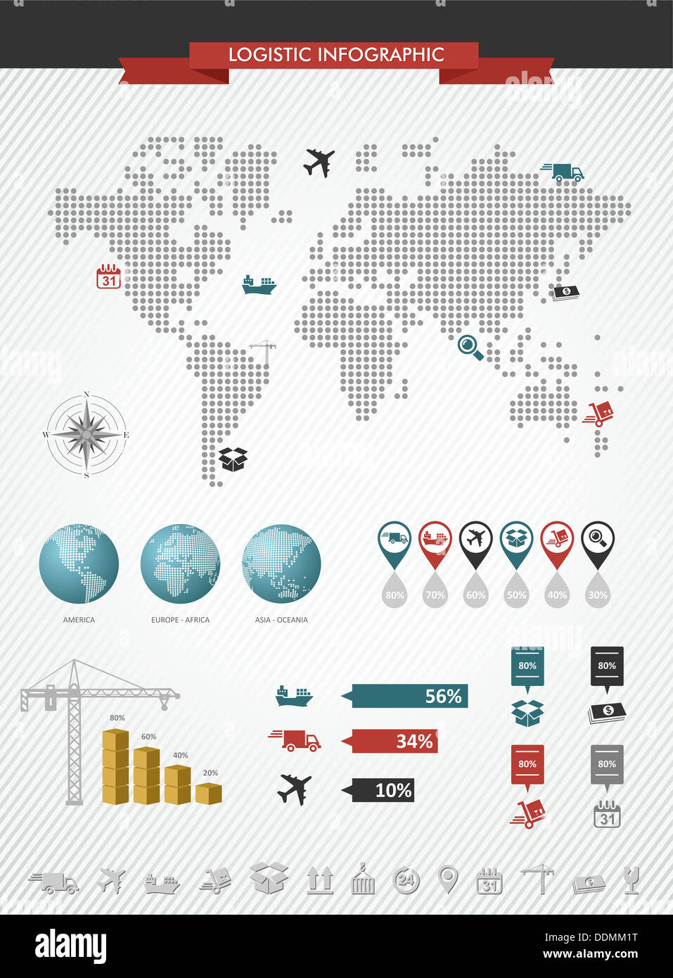 Social-Media-Infografik-Unterstützung. EPS-Vektor. Stockfoto