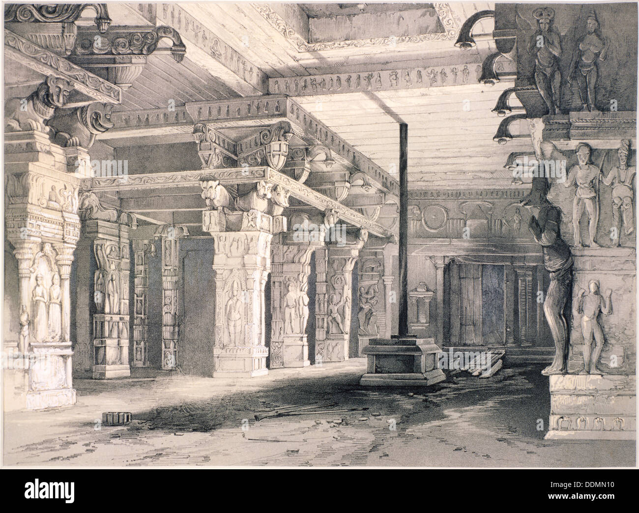 Tempel von Sri Rama, Combaconum. Künstler: J Hogarth Stockfoto