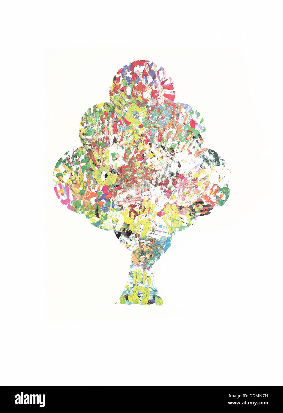 Handabdruck Gemäldesammlung, mit Multi-Colores und Formen. Stockfoto
