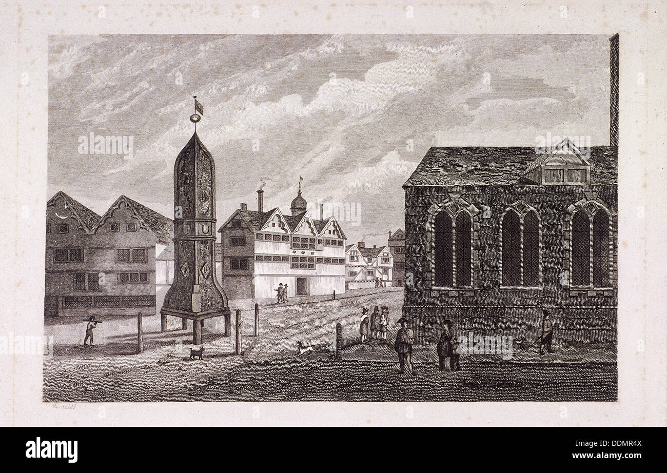 Bishopsgate, London, 1814. Künstler: Anon Stockfoto