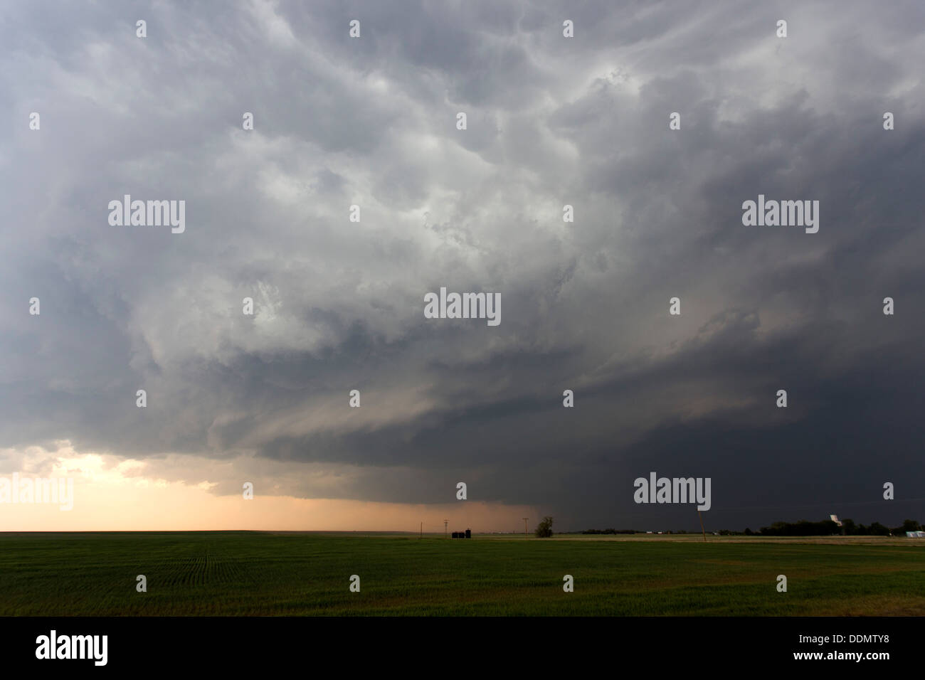 Rotierende Supercell Thunderstorm, Kansas erpresst Stockfoto