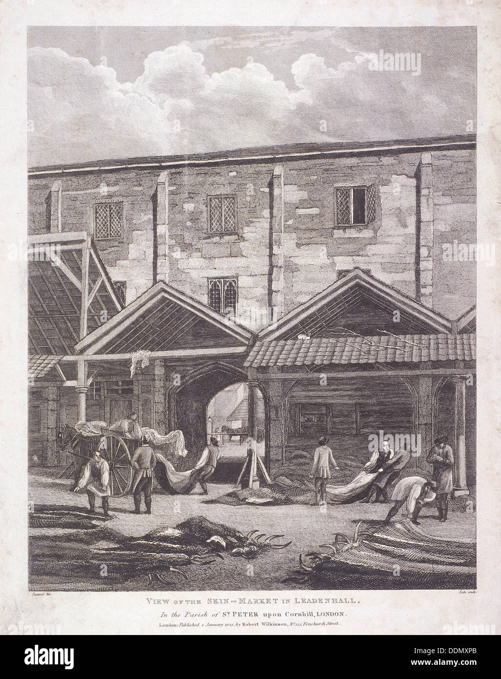 Leadenhall Market, London, 1825. Künstler: Thomas Dale Stockfoto