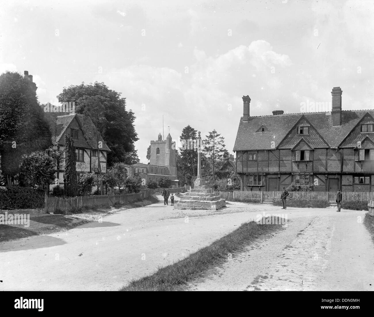 Dorf überqueren, East Hagbourne, Oxfordshire, c1860-c1922. Künstler: Henry Verspottung Stockfoto